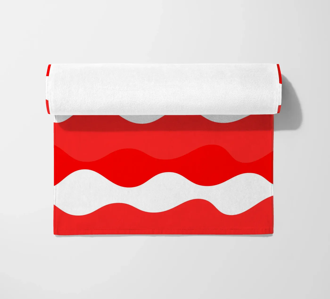 Red horizontal wavy gradient telo mare da baobabprintstore
