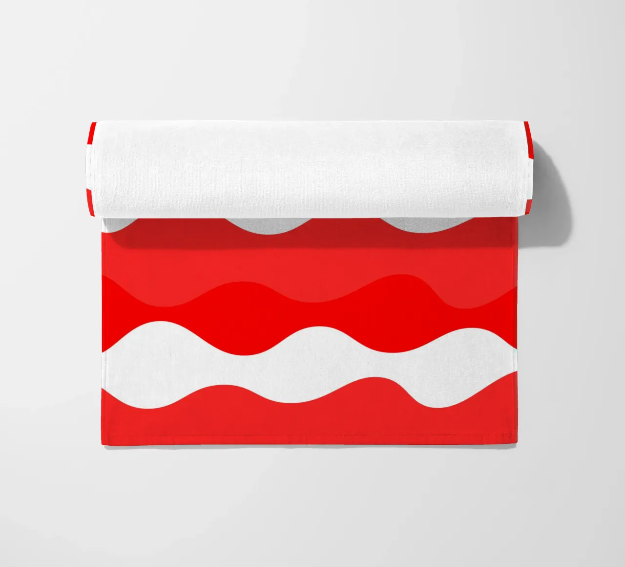 Red horizontal wavy gradient telo mare da baobabprintstore