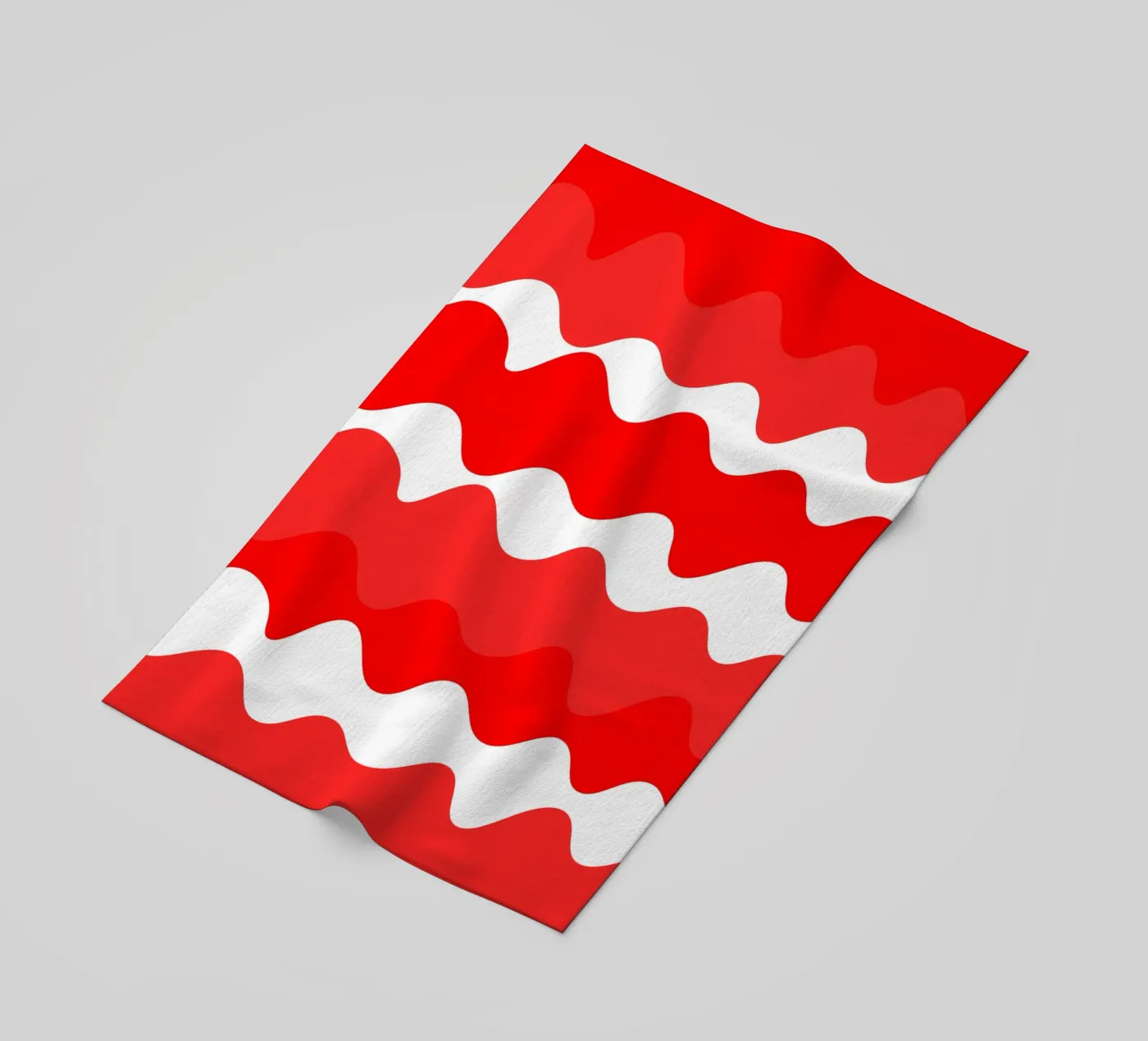 Red horizontal wavy gradient telo mare da baobabprintstore