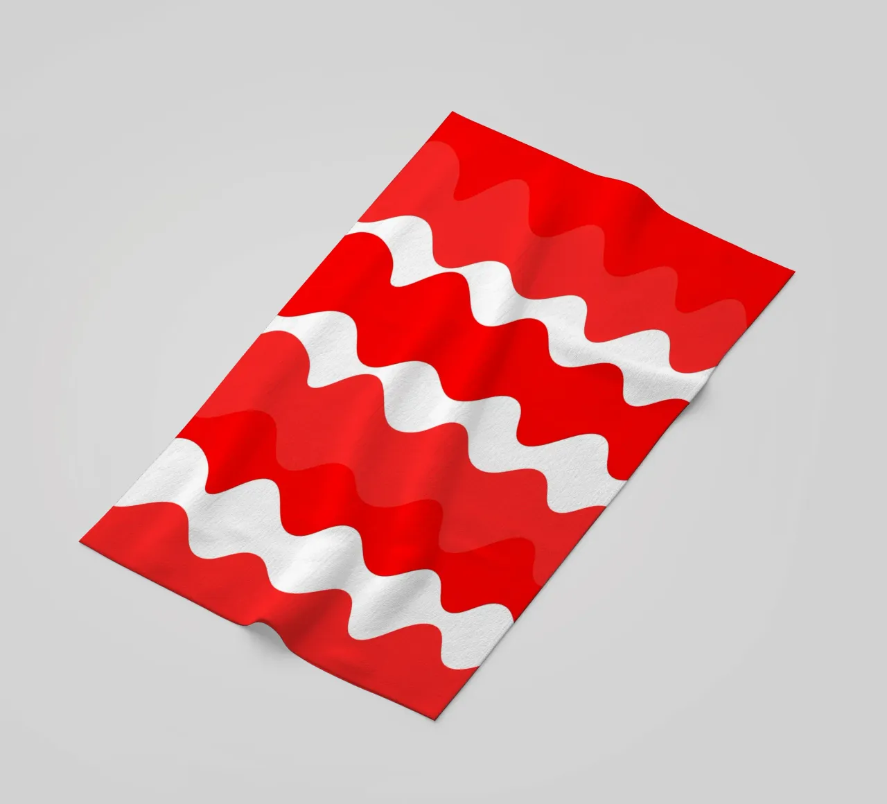 Red horizontal wavy gradient telo mare da baobabprintstore