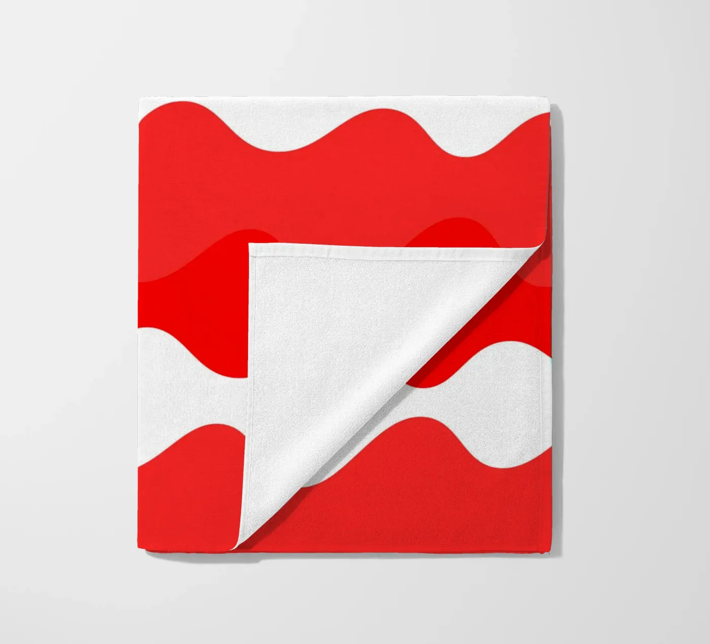 Red horizontal wavy gradient telo mare da baobabprintstore