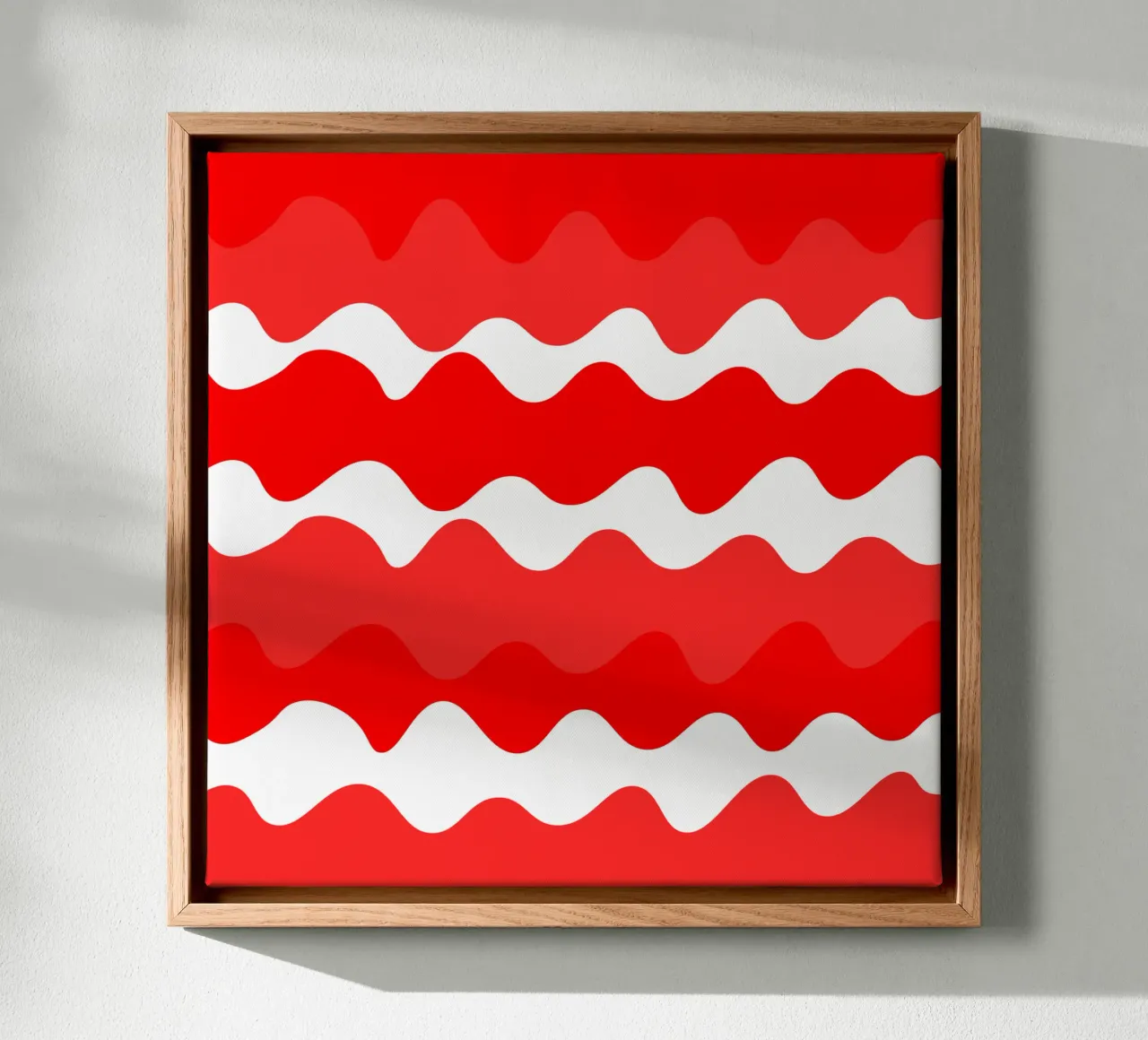 Red horizontal wavy gradient tela da baobabprintstore