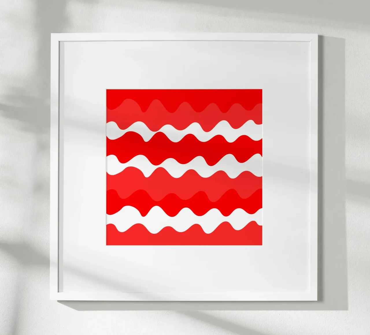 Red horizontal wavy gradient carta hahnemühle da baobabprintstore