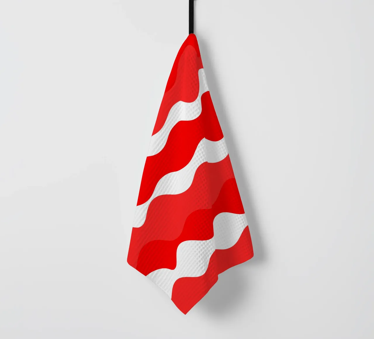 Red horizontal wavy gradient torchon de baobabprintstore