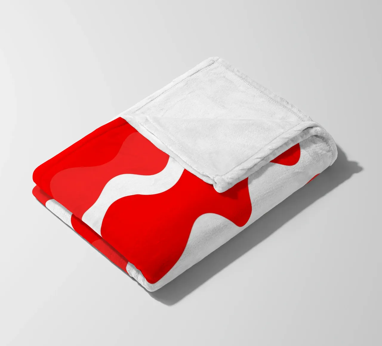 Red horizontal wavy gradient coperta in pile da baobabprintstore