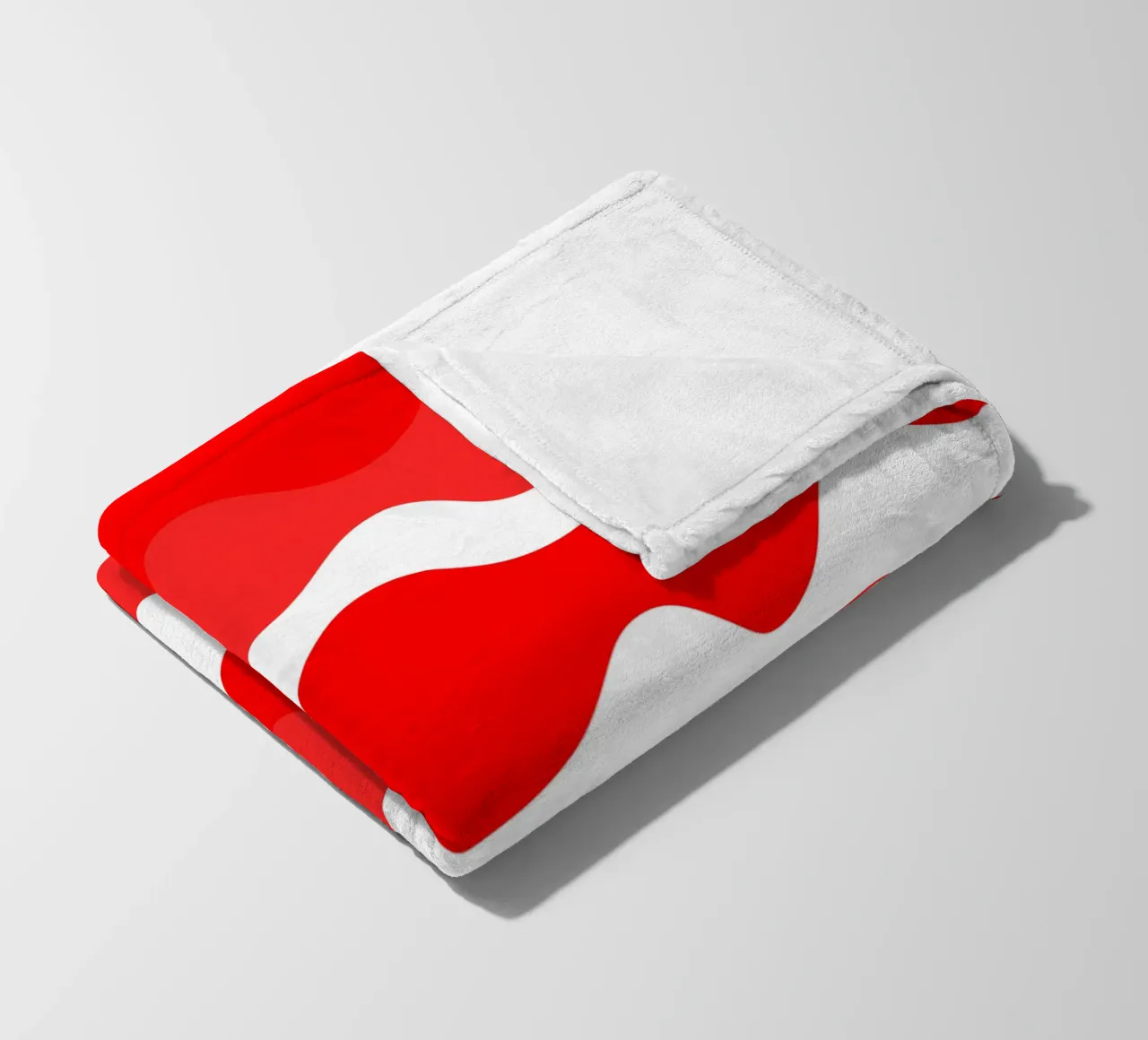 Red horizontal wavy gradient coperta in pile da baobabprintstore