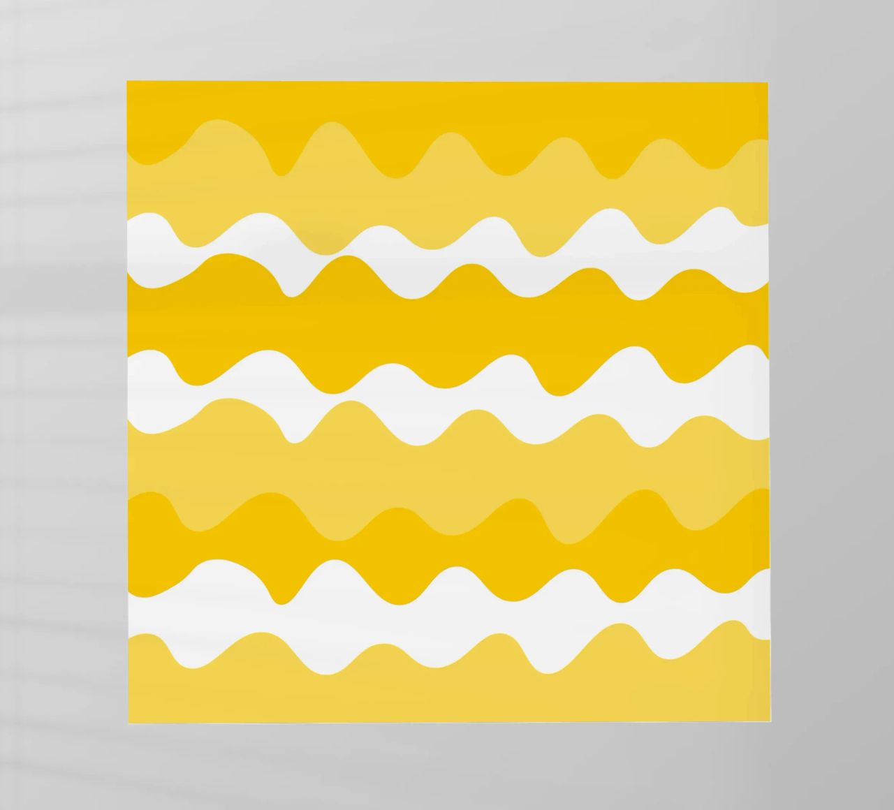 Yellow horizontal wavy gradient pellicola backlit da baobabprintstore