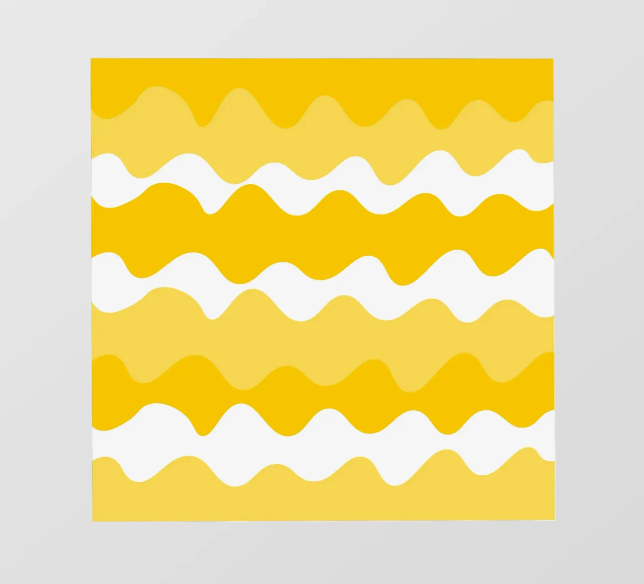 Yellow horizontal wavy gradient telo in pvc da baobabprintstore