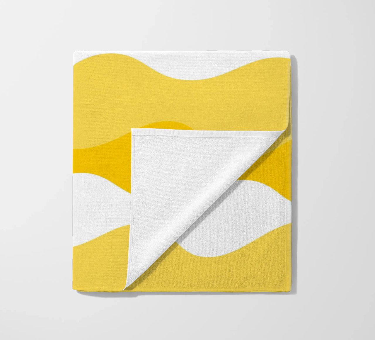 Yellow horizontal wavy gradient telo mare da baobabprintstore