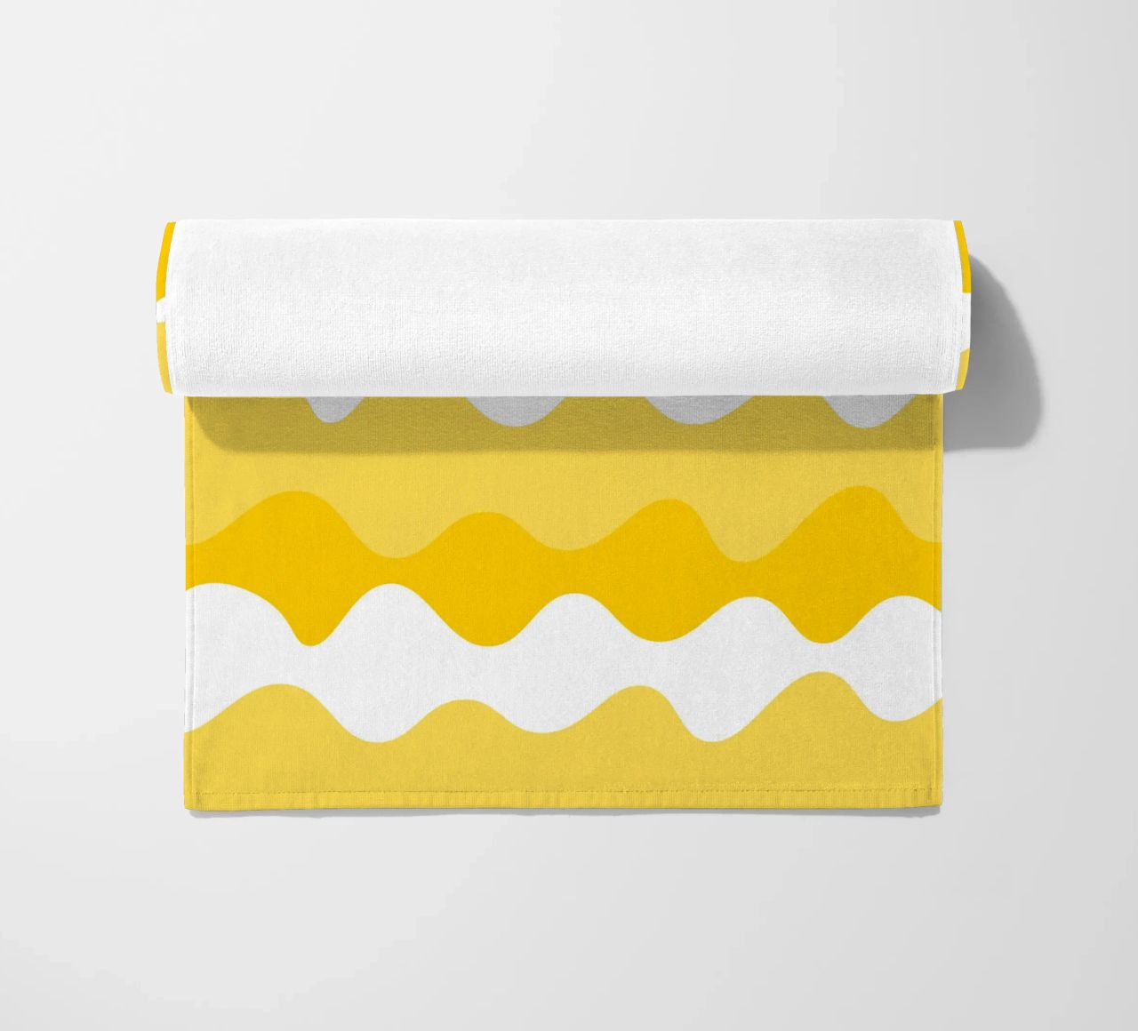 Yellow horizontal wavy gradient telo mare da baobabprintstore