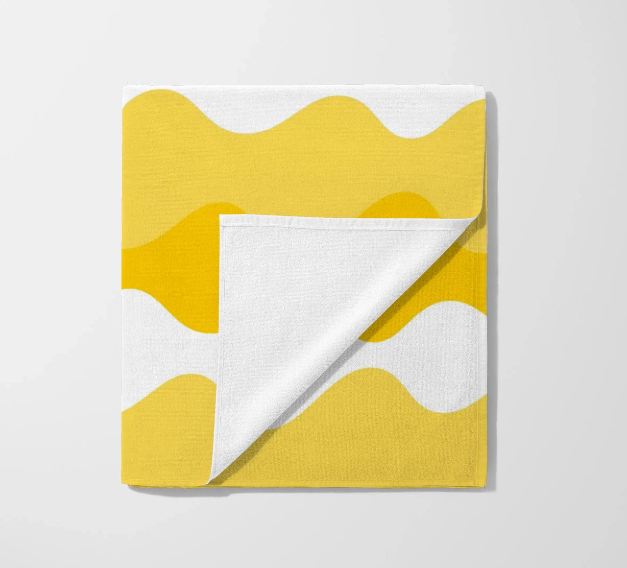 Yellow horizontal wavy gradient telo mare da baobabprintstore