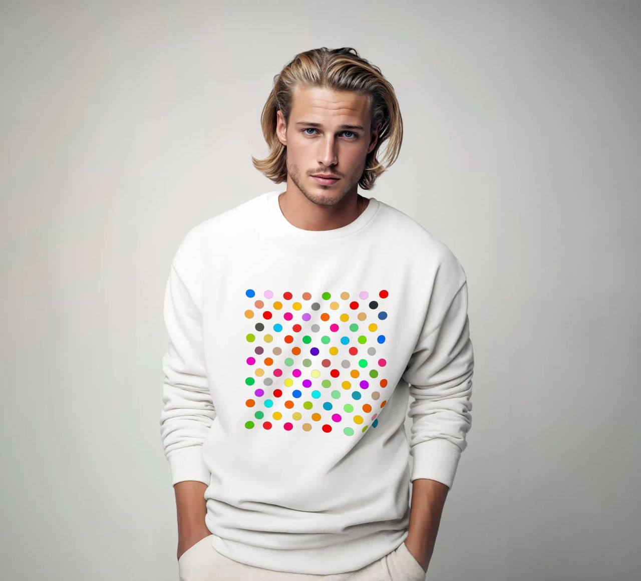 Bright polka dot pattern felpa da baobabprintstore