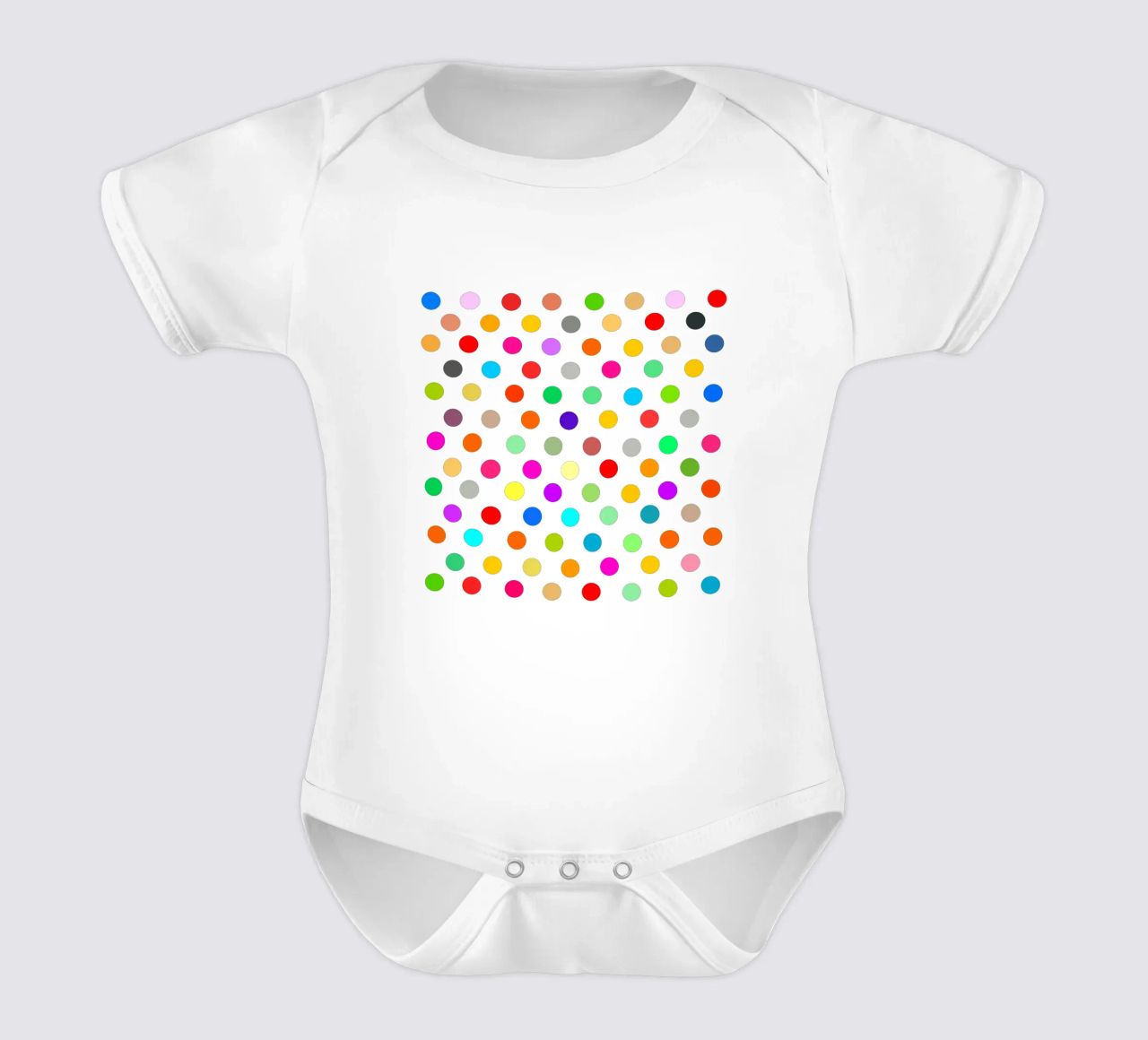 Bright polka dot pattern body neonato maniche corte da baobabprintstore