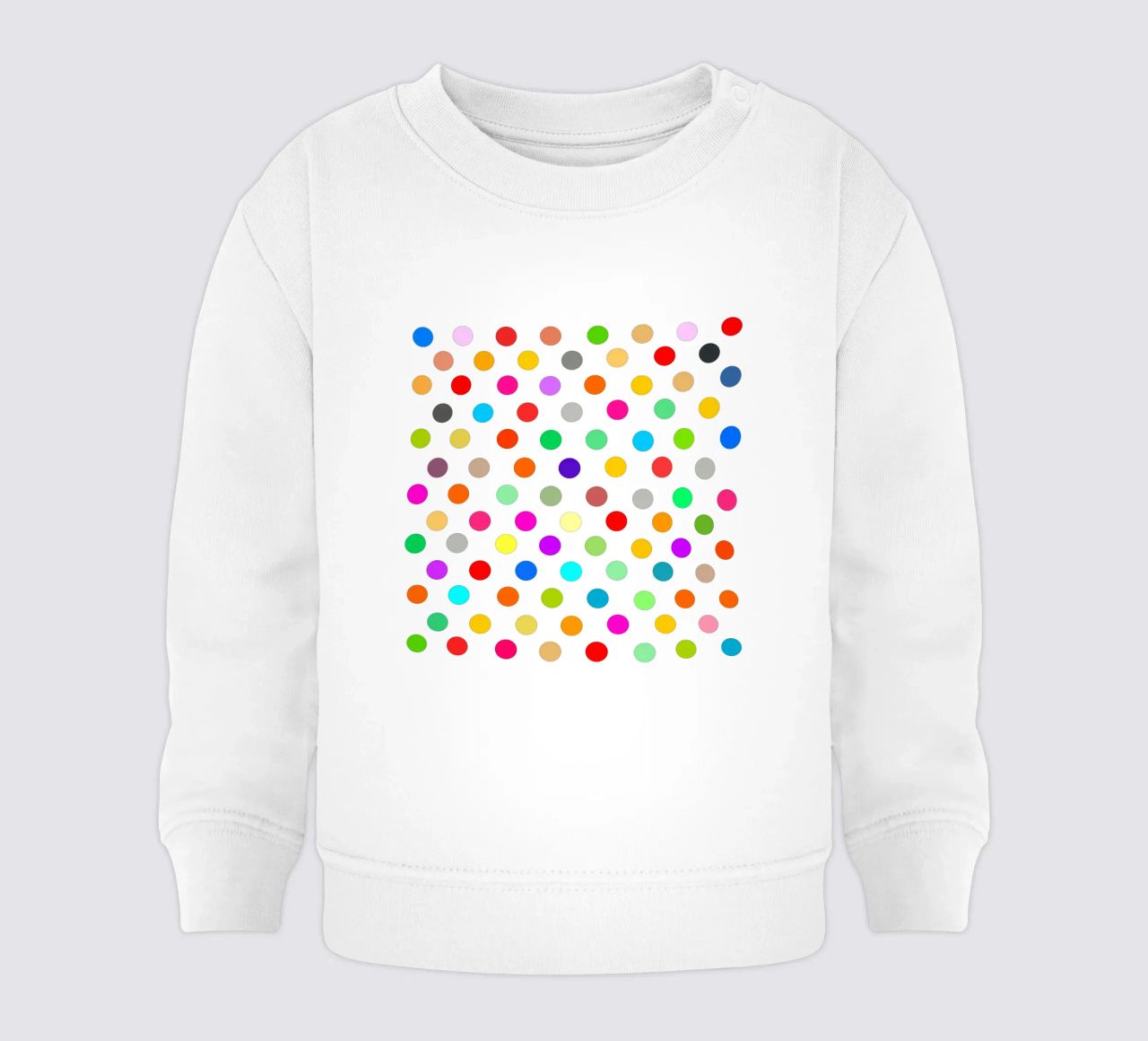 Bright polka dot pattern felpa neonato da baobabprintstore