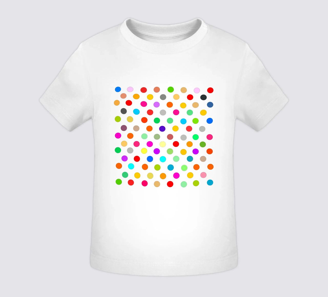 Bright polka dot pattern maglietta neonato da baobabprintstore