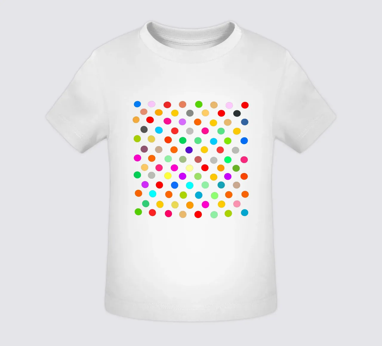 Bright polka dot pattern maglietta neonato da baobabprintstore