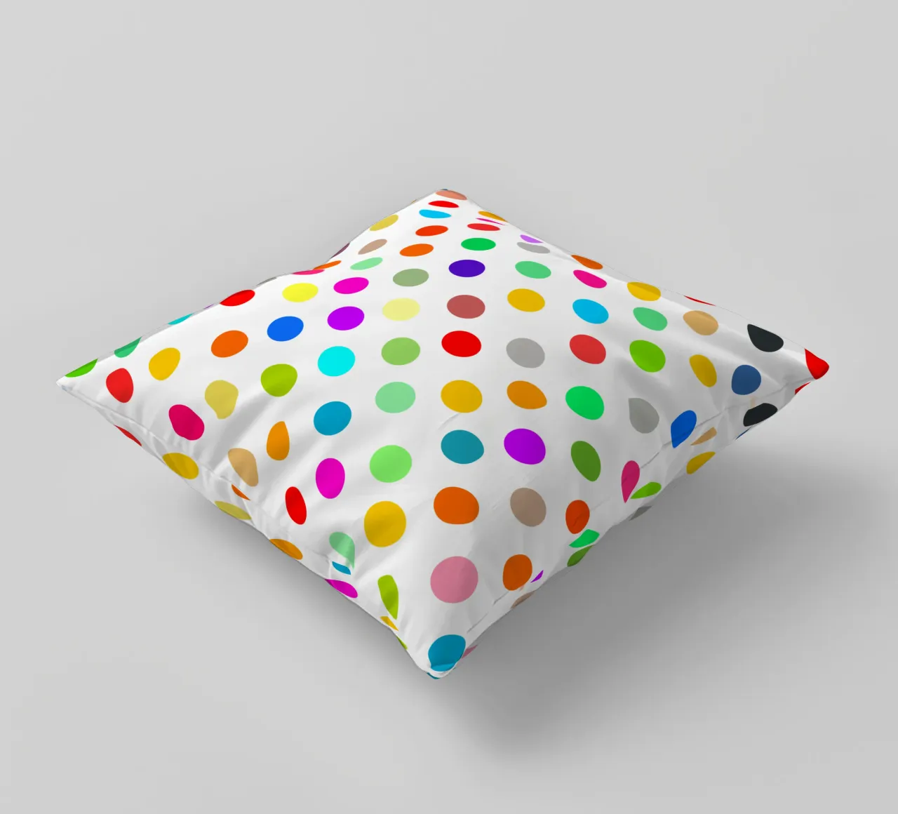 Bright polka dot pattern cuscino da baobabprintstore