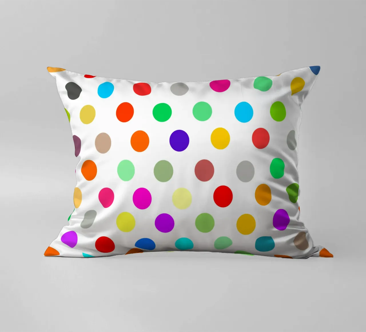 Bright polka dot pattern cuscino da baobabprintstore