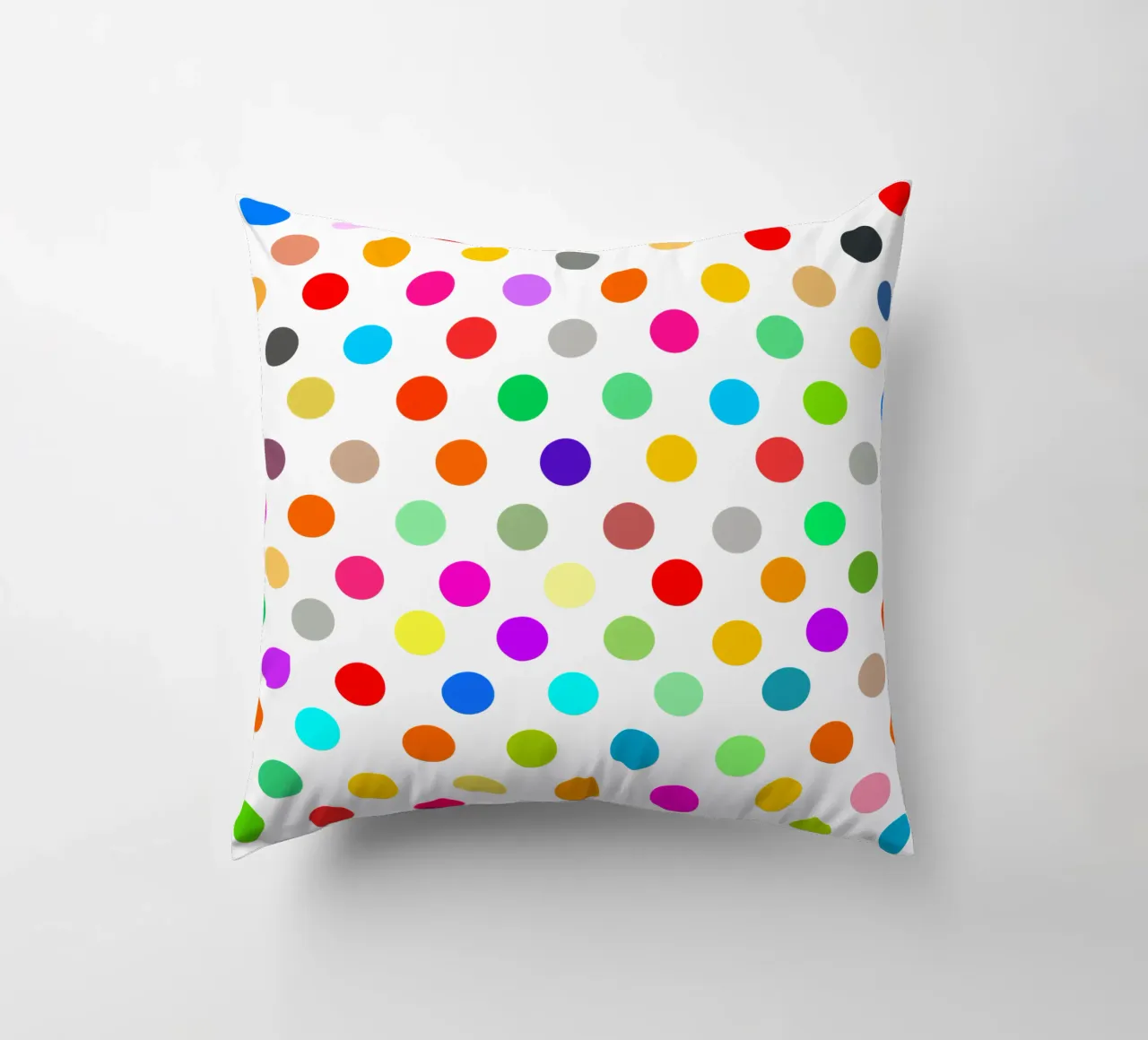 Bright polka dot pattern cuscino da baobabprintstore