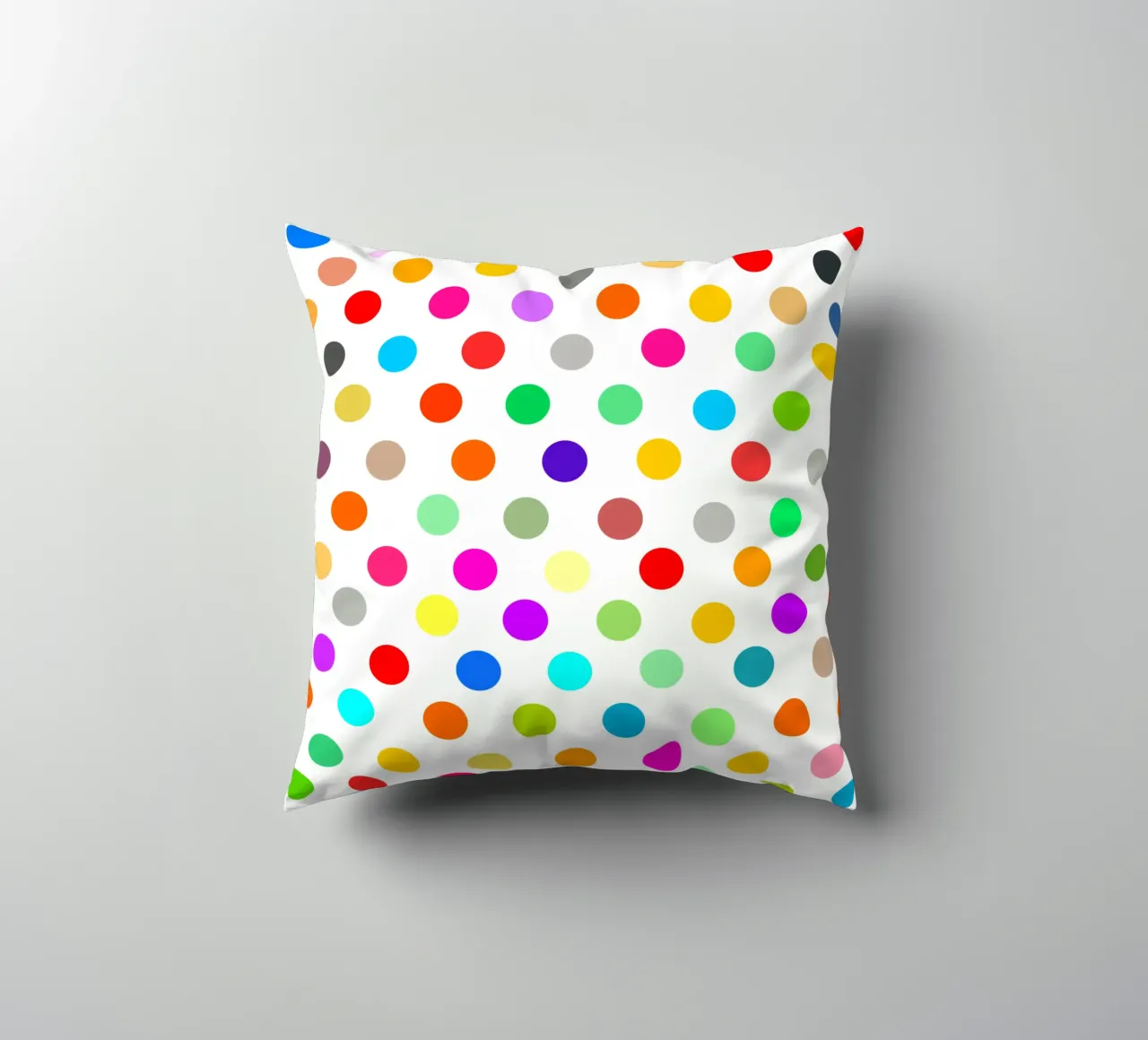 Bright polka dot pattern cuscino da baobabprintstore