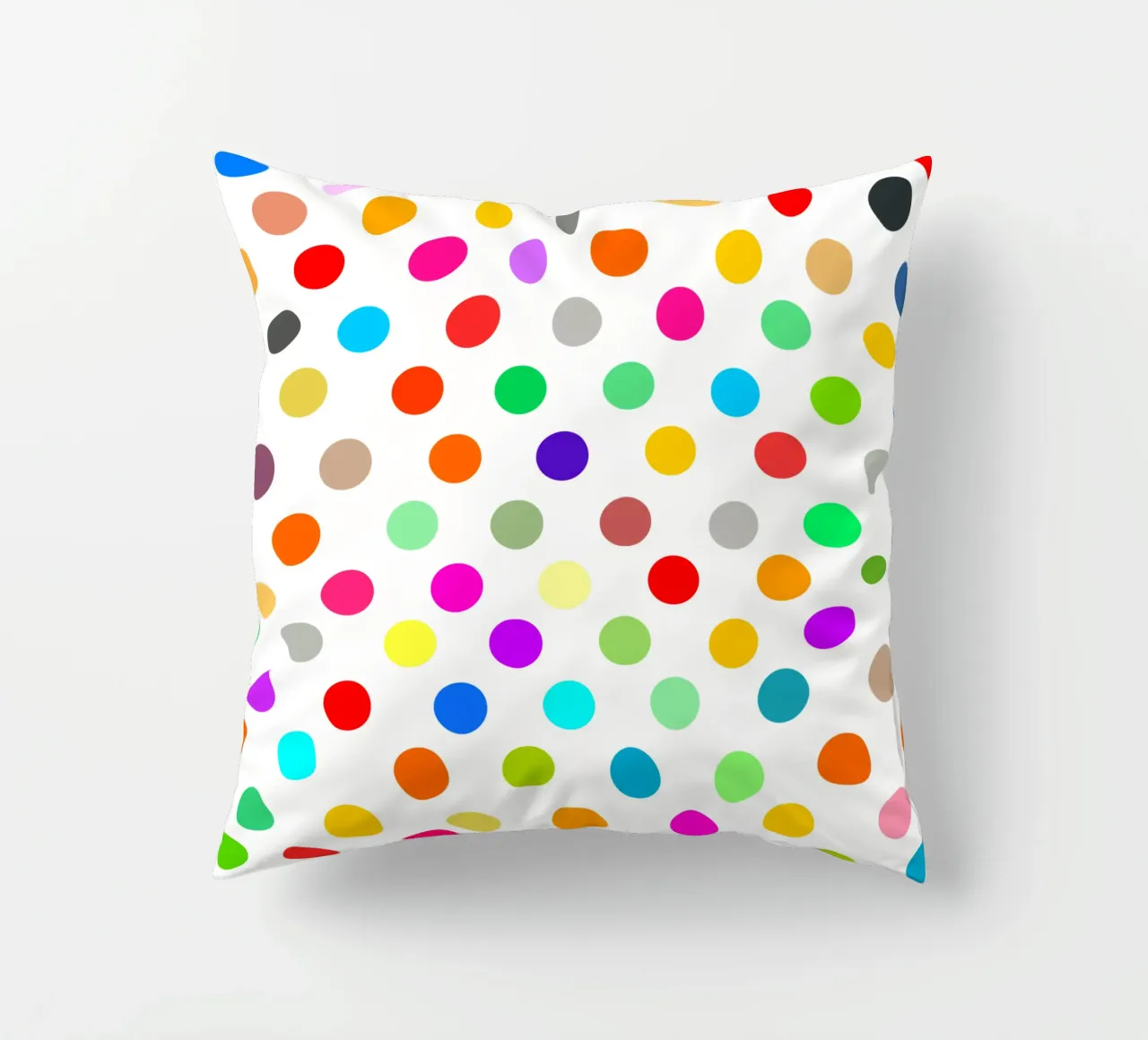 Bright polka dot pattern cuscino da baobabprintstore