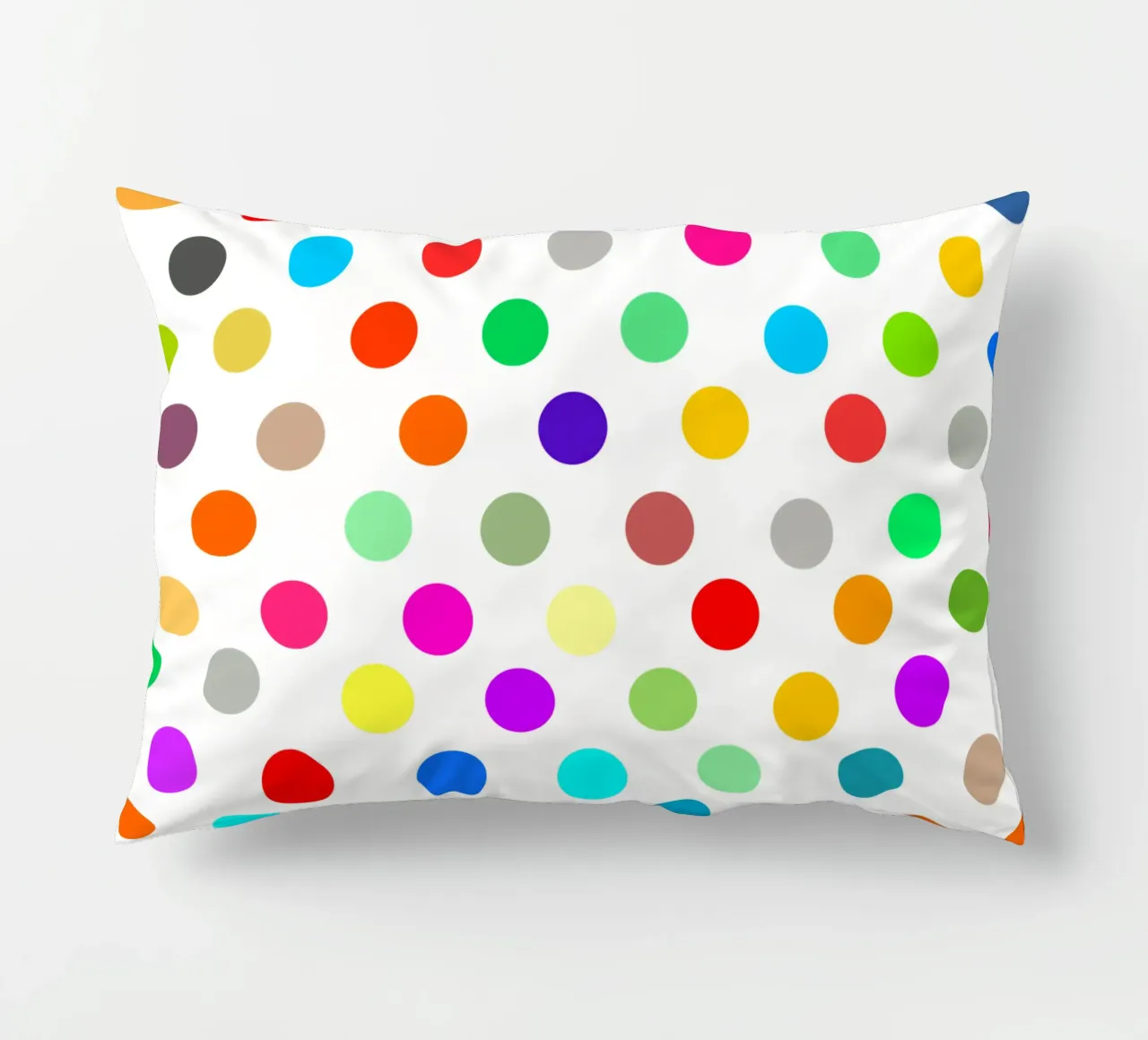 Bright polka dot pattern cuscino da baobabprintstore