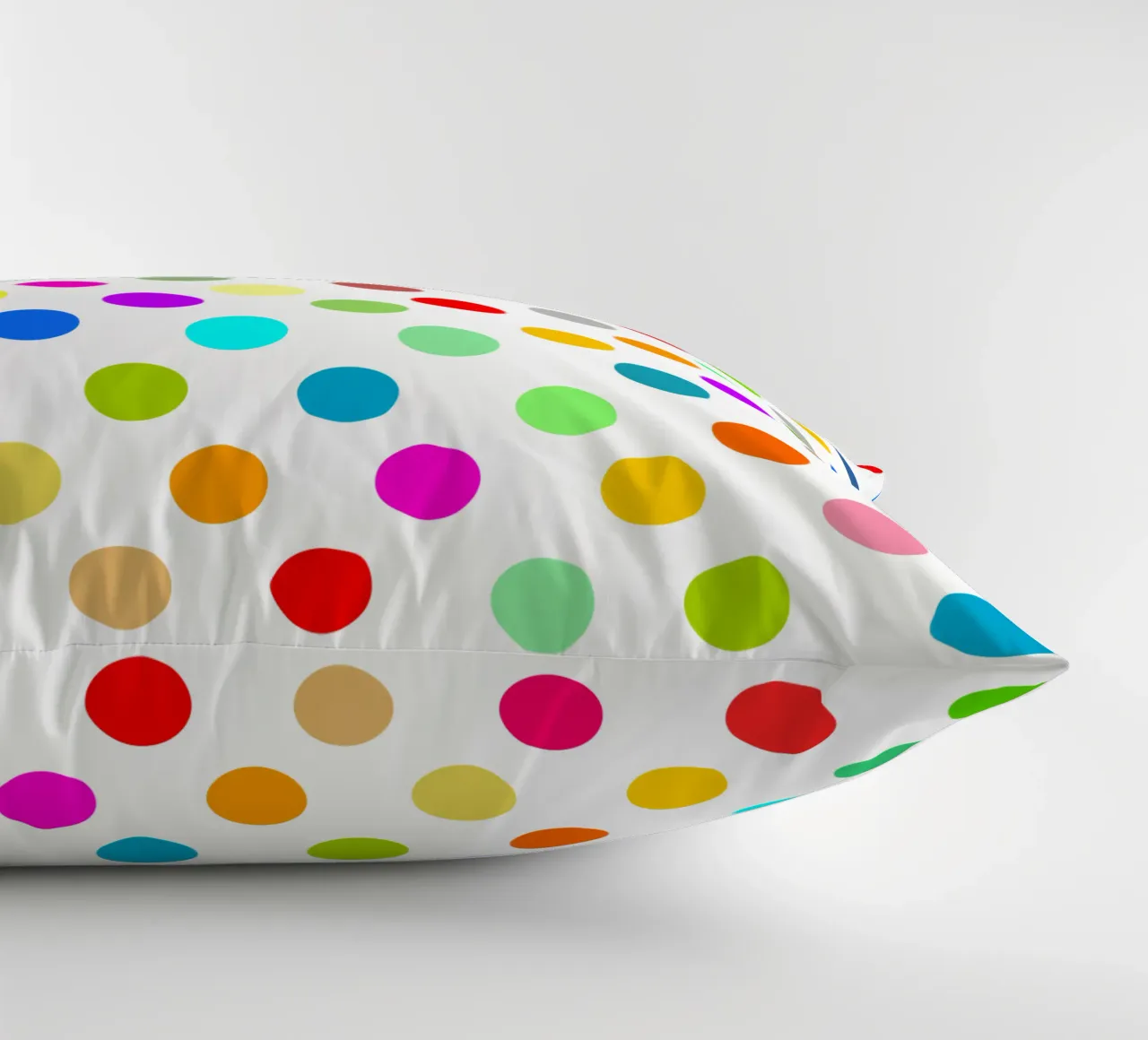 Bright polka dot pattern cuscino da baobabprintstore