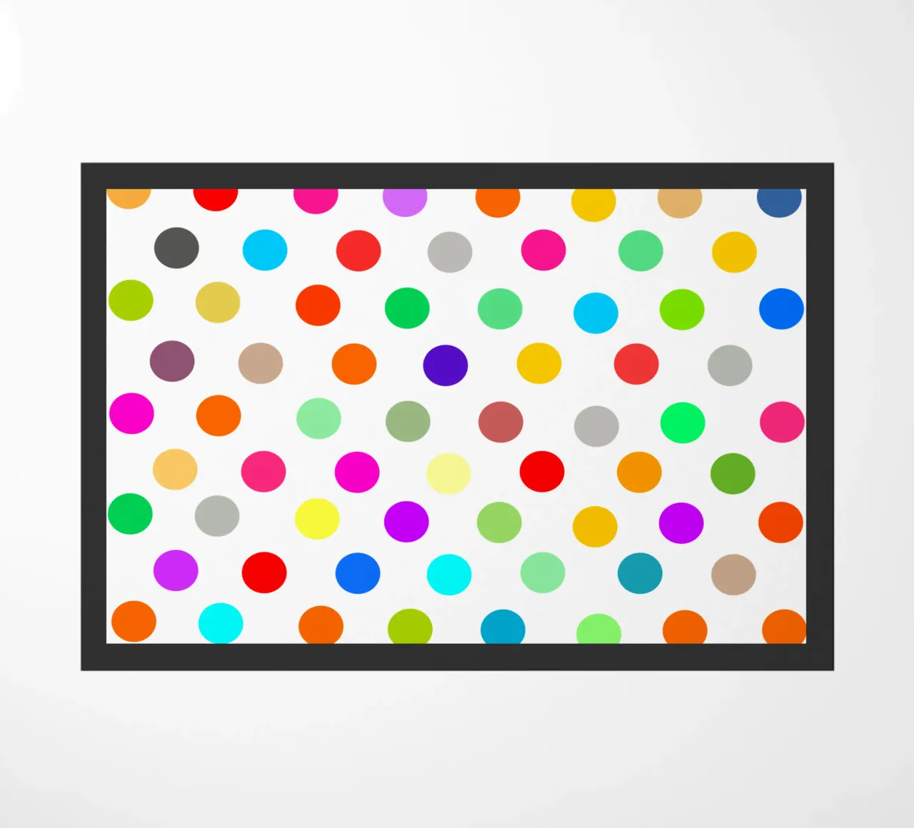 Bright polka dot pattern deurmat van baobabprintstore