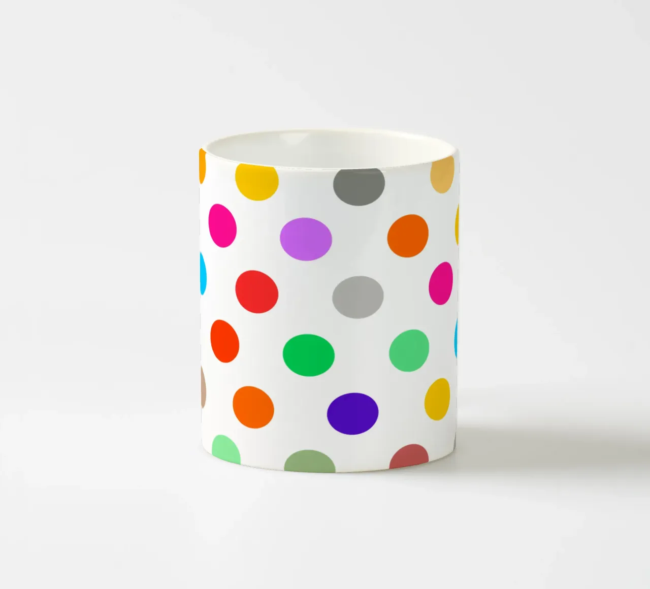 Bright polka dot pattern Keramik Tasse von baobabprintstore