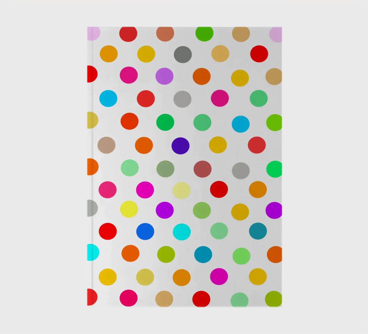 Bright polka dot pattern notebook by baobabprintstore