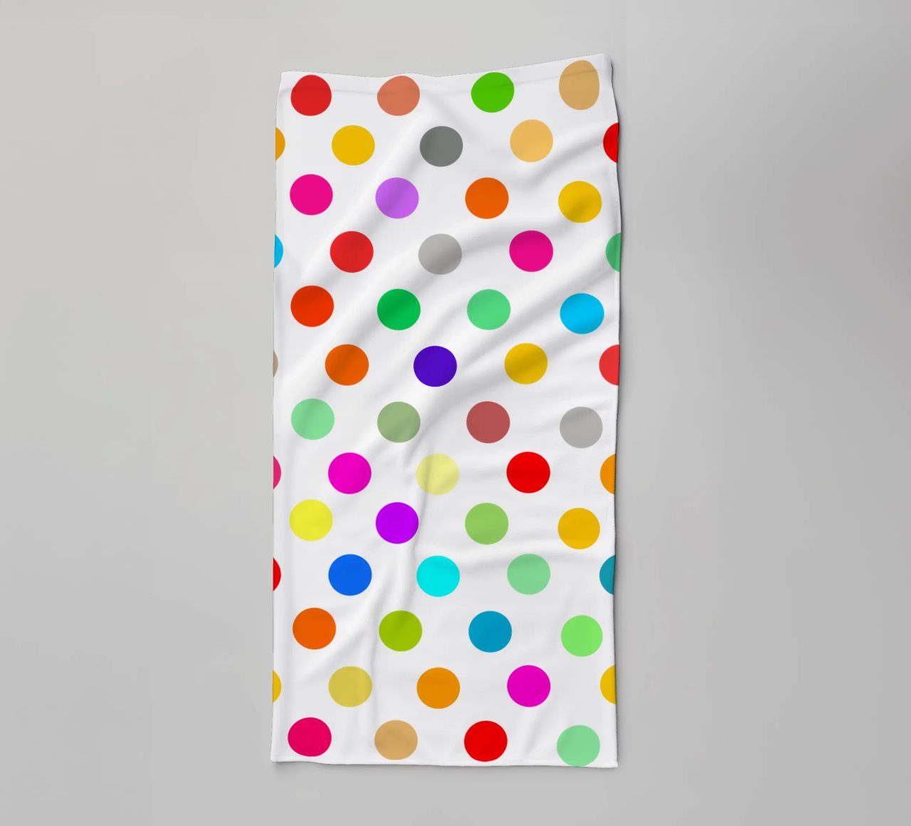 Bright polka dot pattern asciugamano da bagno da baobabprintstore