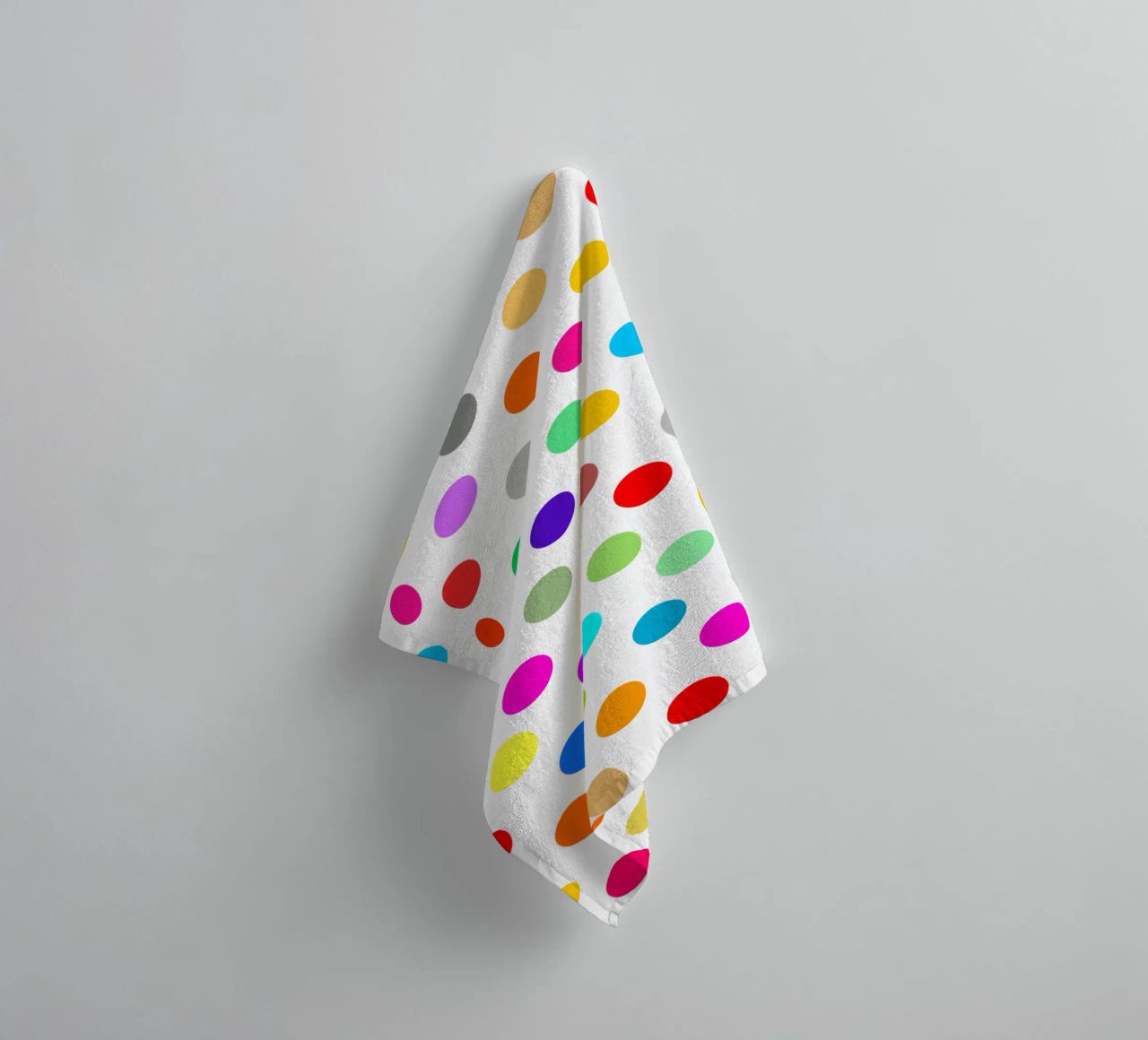 Bright polka dot pattern asciugamano da bagno da baobabprintstore