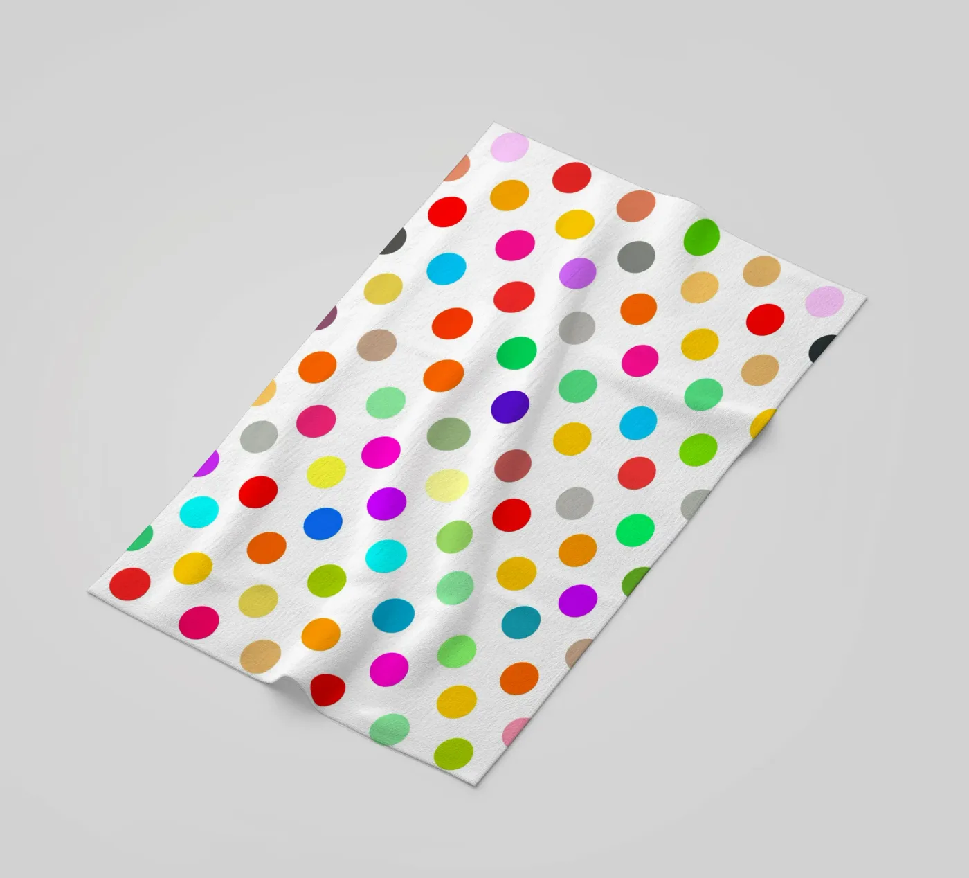 Bright polka dot pattern beach towel by baobabprintstore