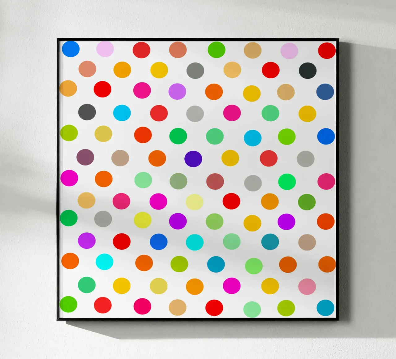 Bright polka dot pattern metacrilato de baobabprintstore