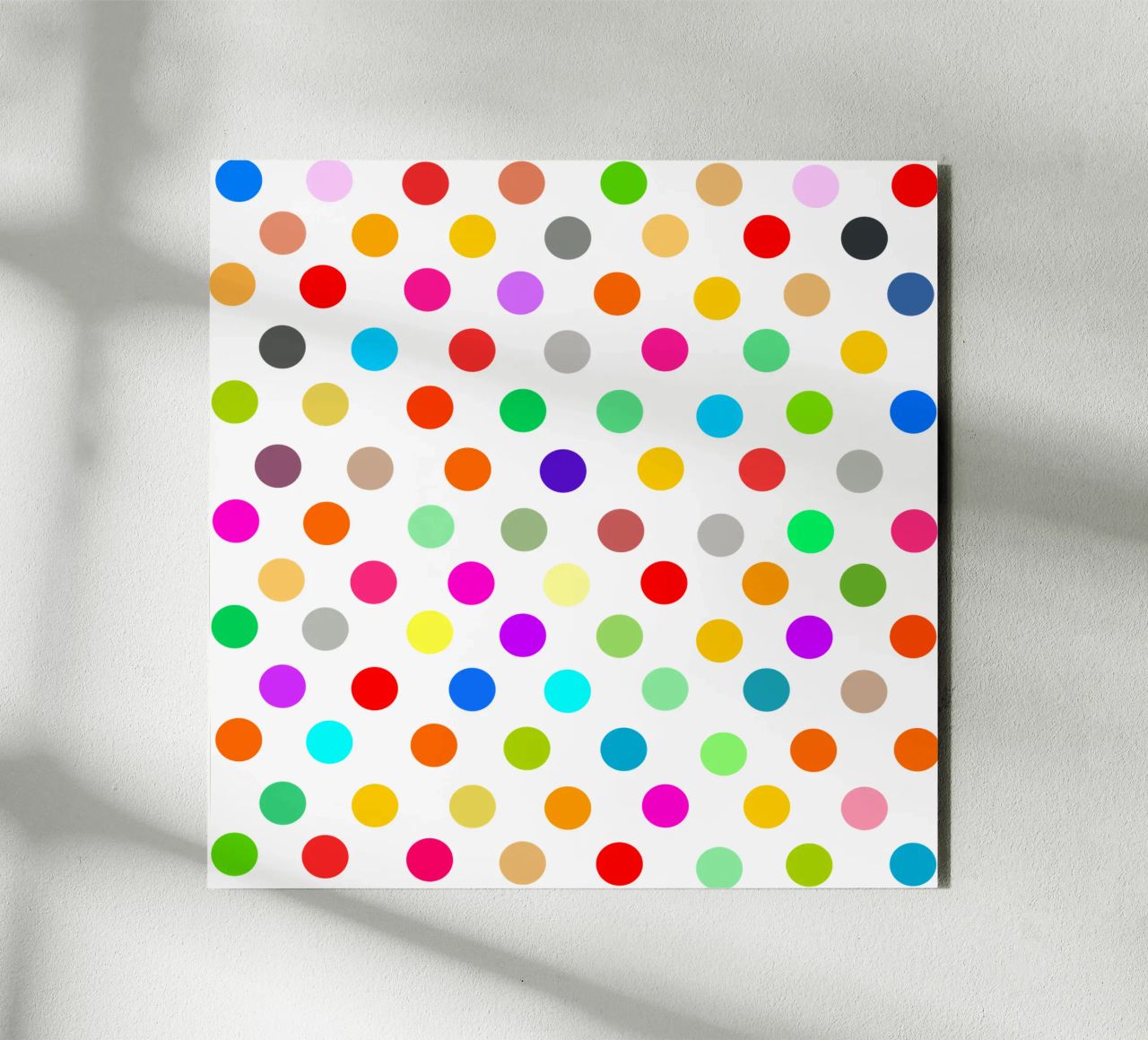 Bright polka dot pattern alluminio dibond da baobabprintstore