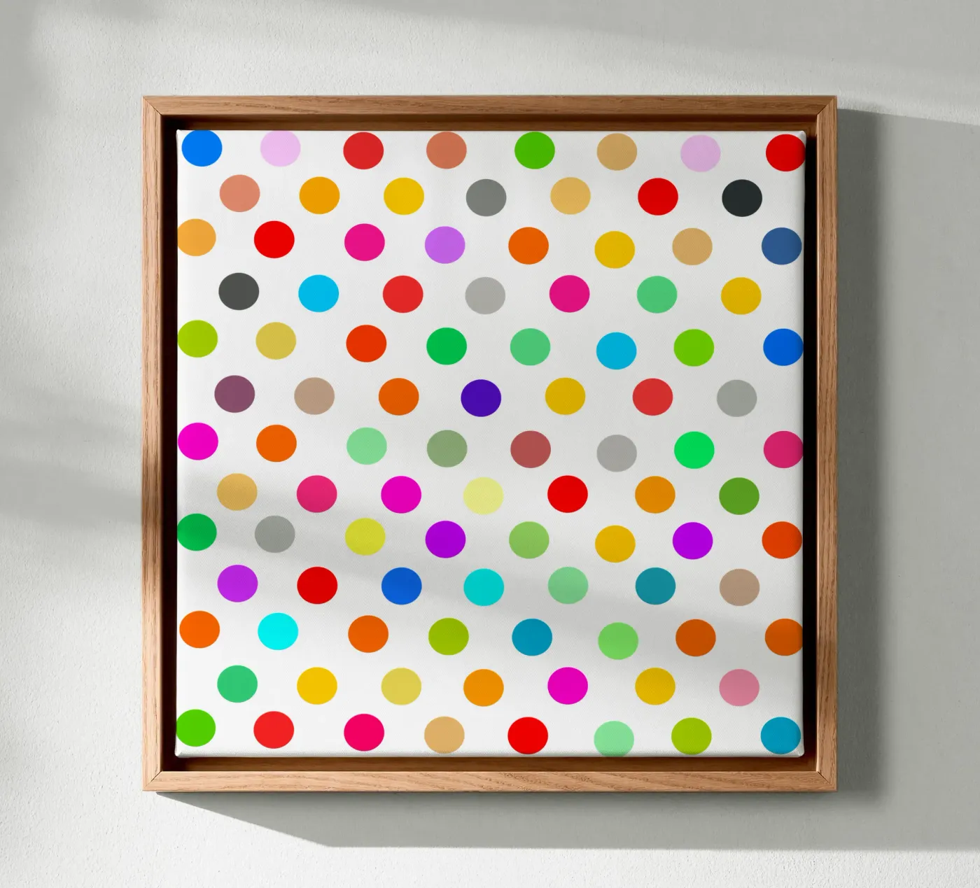 Bright polka dot pattern canvas by baobabprintstore