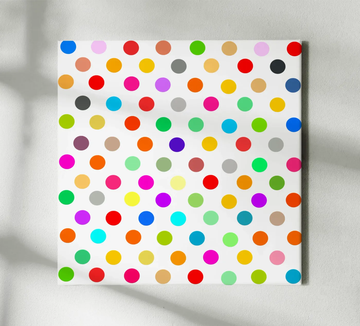 Bright polka dot pattern canvas by baobabprintstore