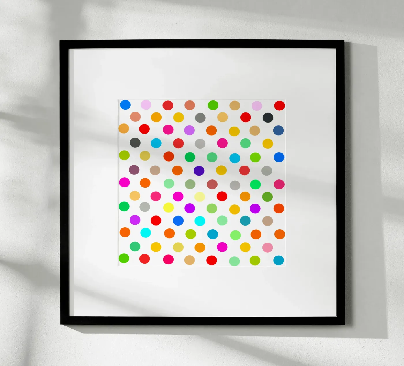 Bright polka dot pattern poster da baobabprintstore