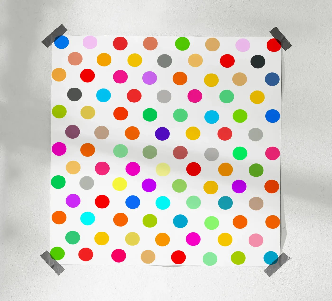 Bright polka dot pattern poster da baobabprintstore