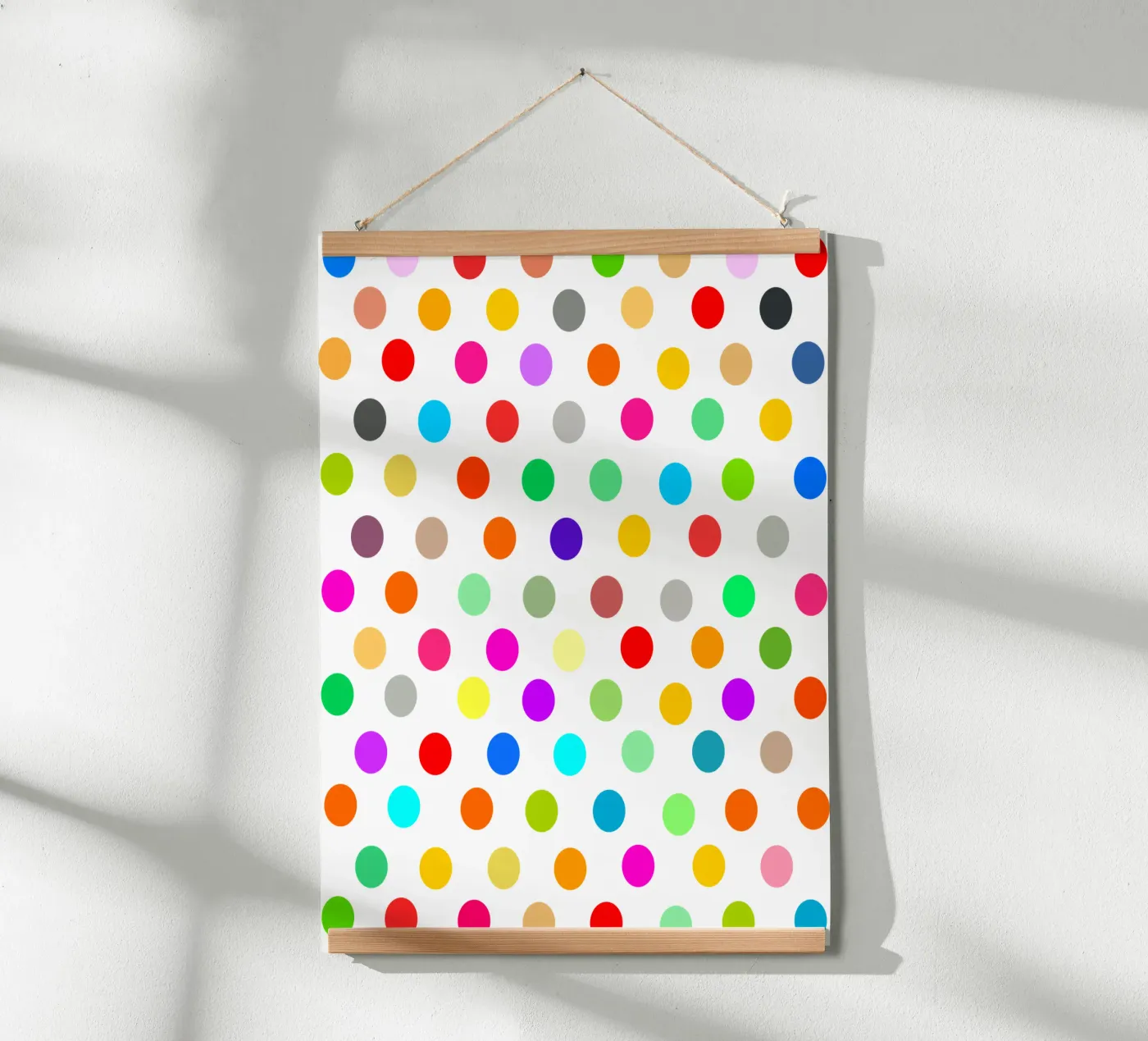 Bright polka dot pattern poster da baobabprintstore