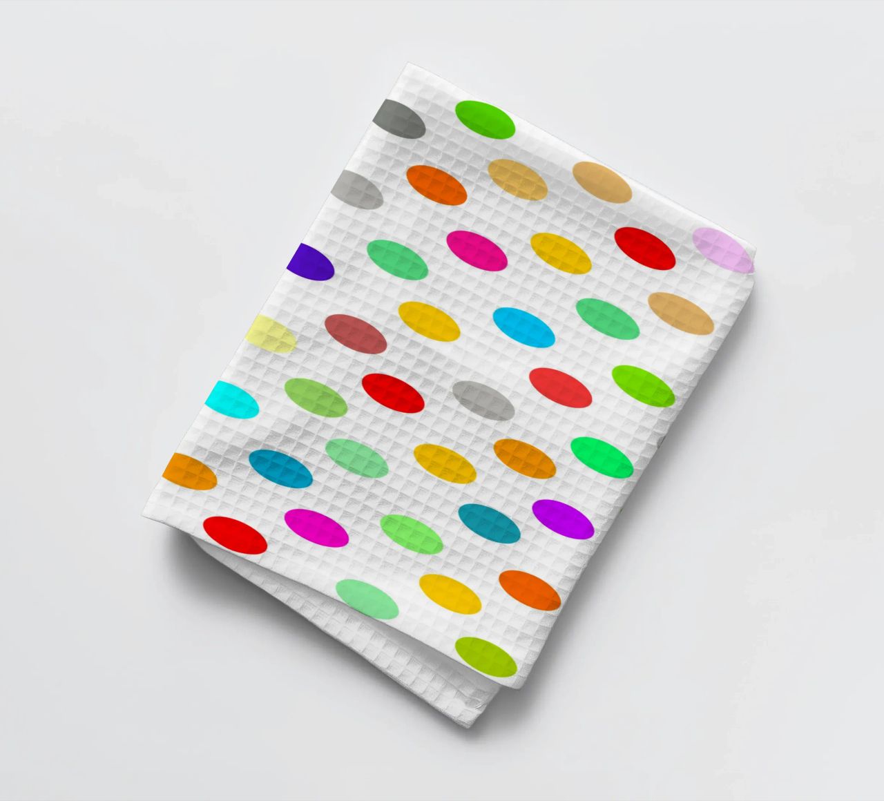 Bright polka dot pattern canovaccio da cucina da baobabprintstore