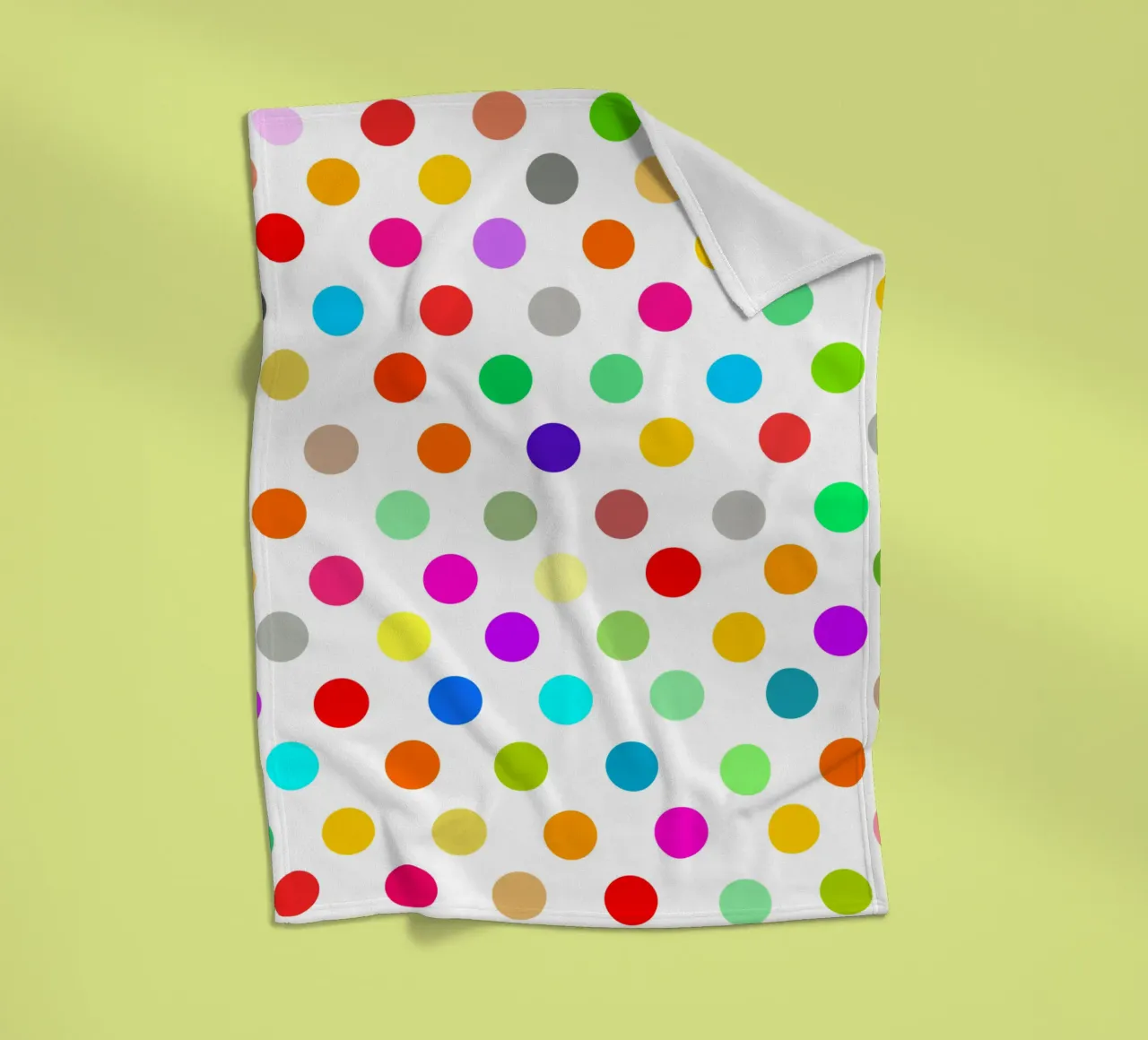Bright polka dot pattern Fleecedecke von baobabprintstore