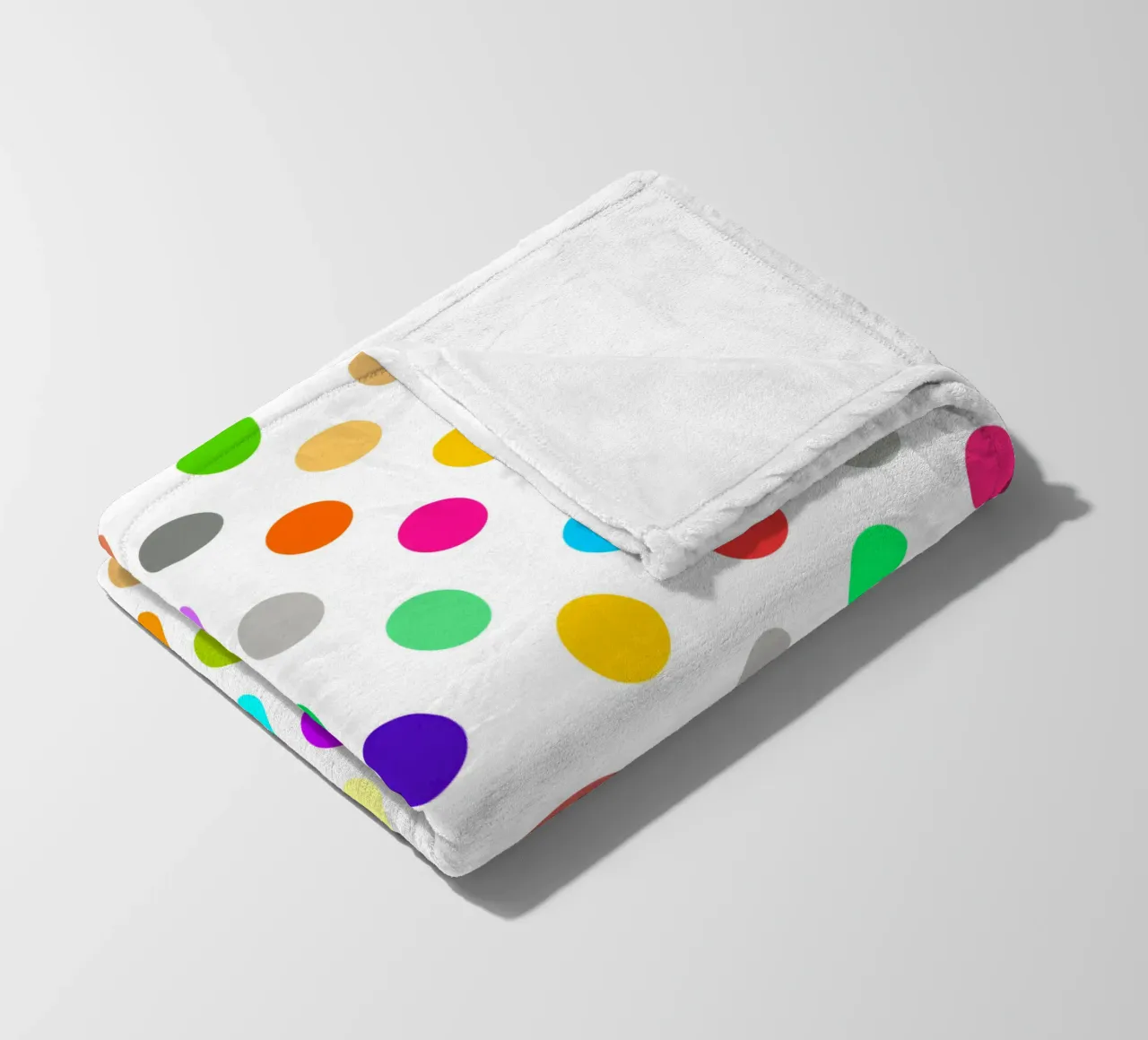 Bright polka dot pattern Fleecedecke von baobabprintstore