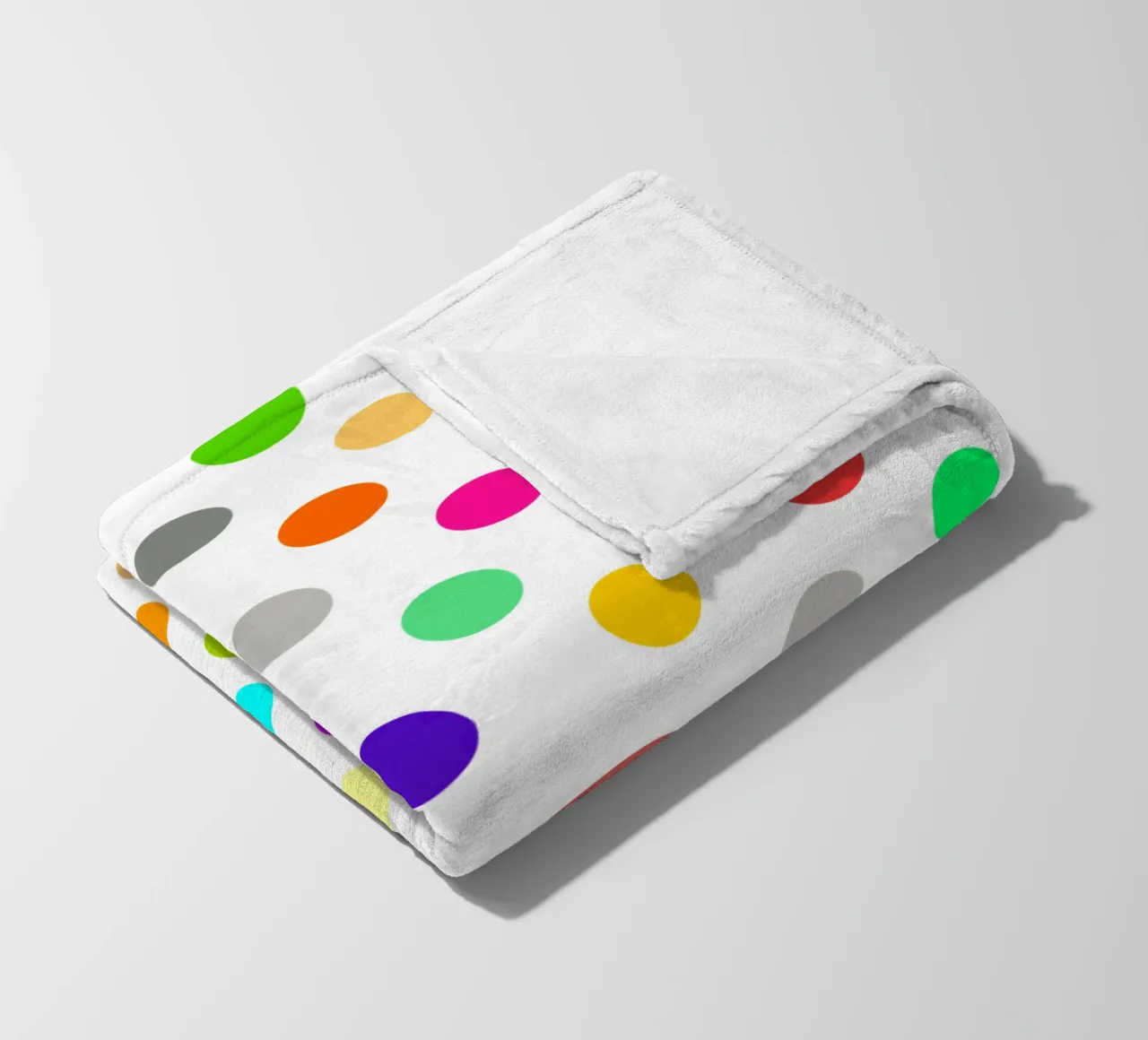 Bright polka dot pattern Fleecedecke von baobabprintstore