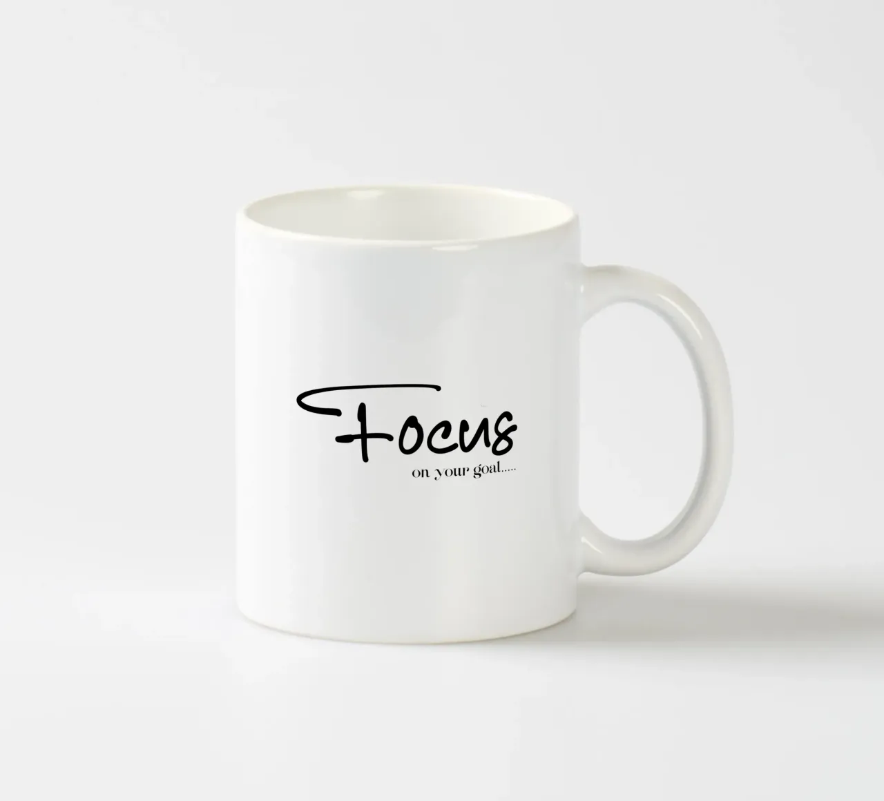Focus On Your Goal Typography ceramic mug by YV TYPOGRAPHY