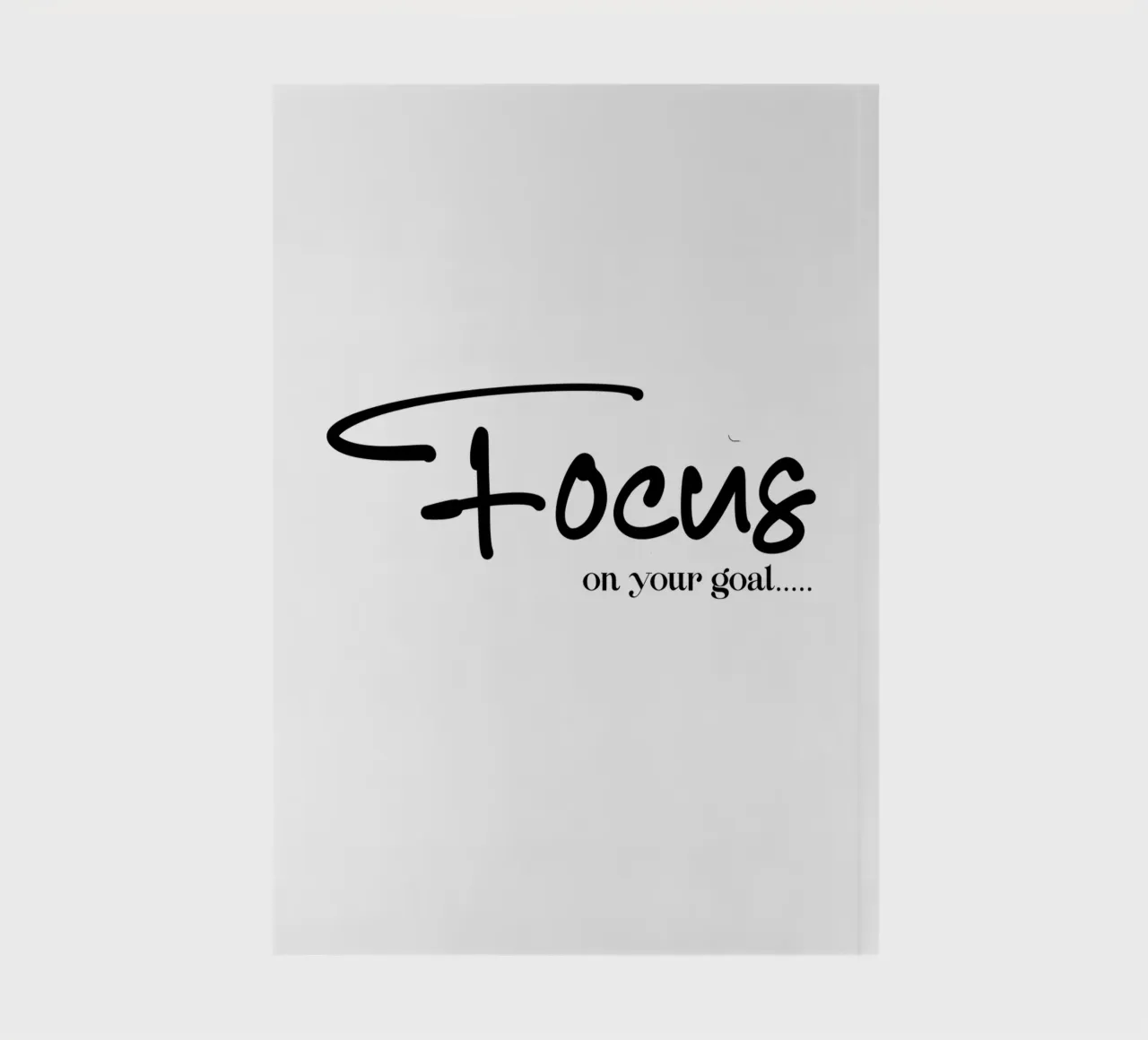 Concentrez-vous sur votre objectif Typographie carnet de notes de YV TYPOGRAPHY