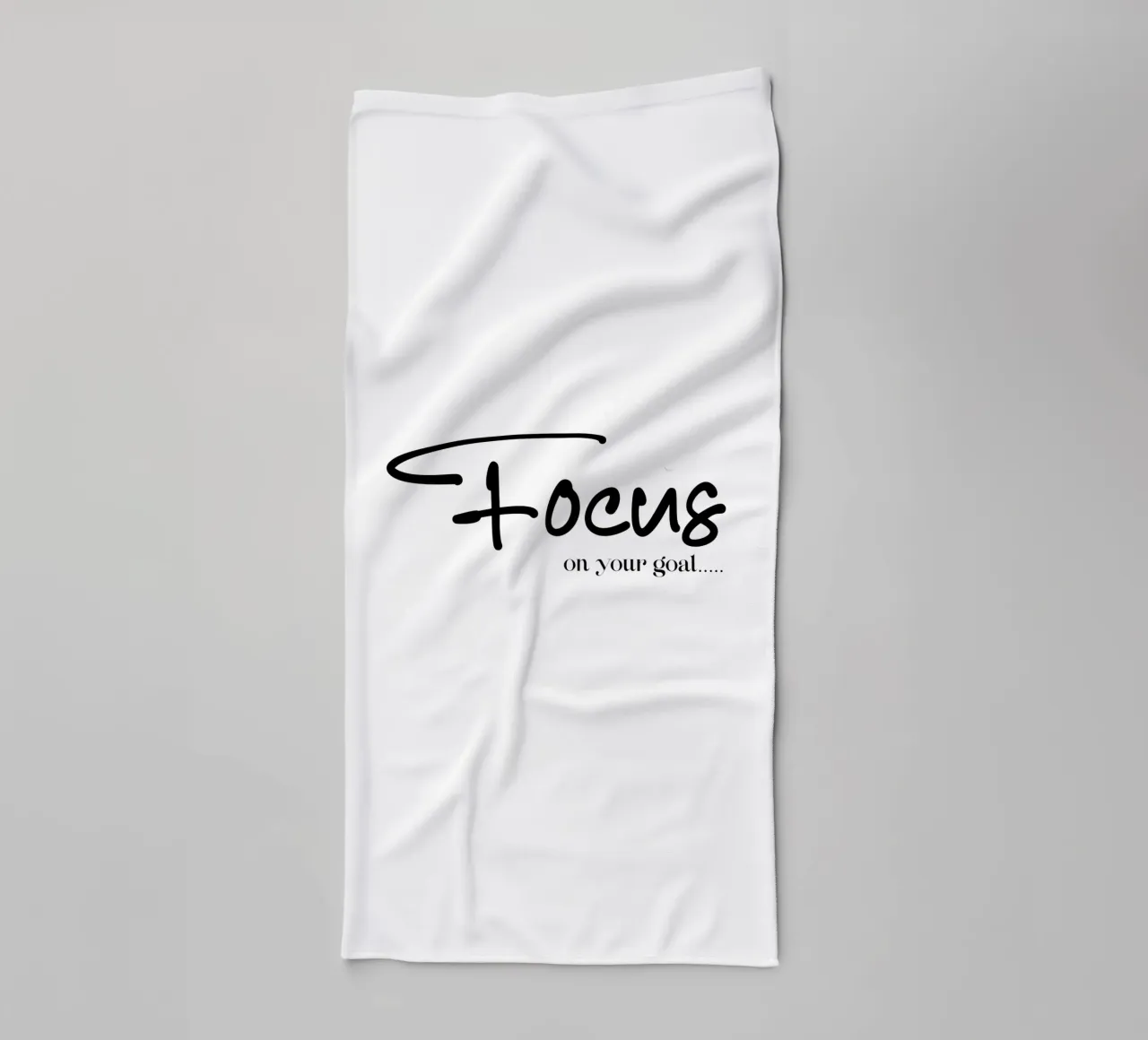Focus On Your Goal Typography towel by YV TYPOGRAPHY