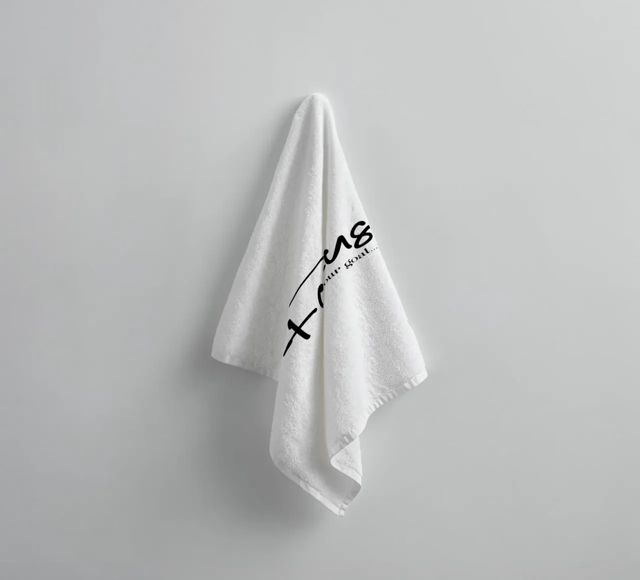 Focus On Your Goal Typography towel by YV TYPOGRAPHY