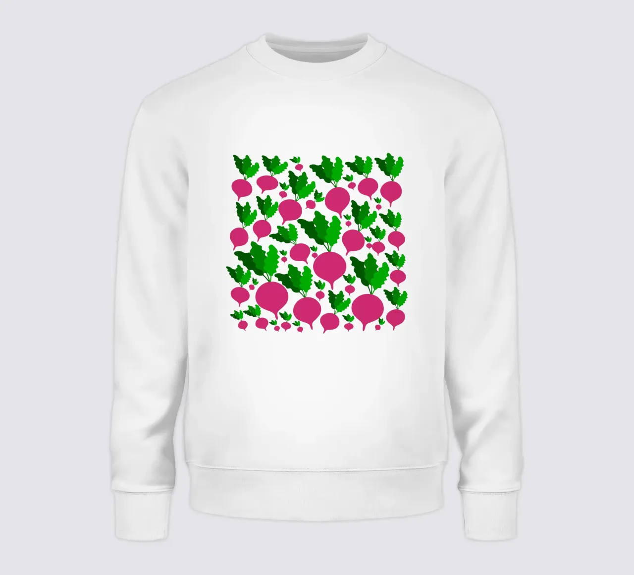 Radishes pattern felpa da baobabprintstore