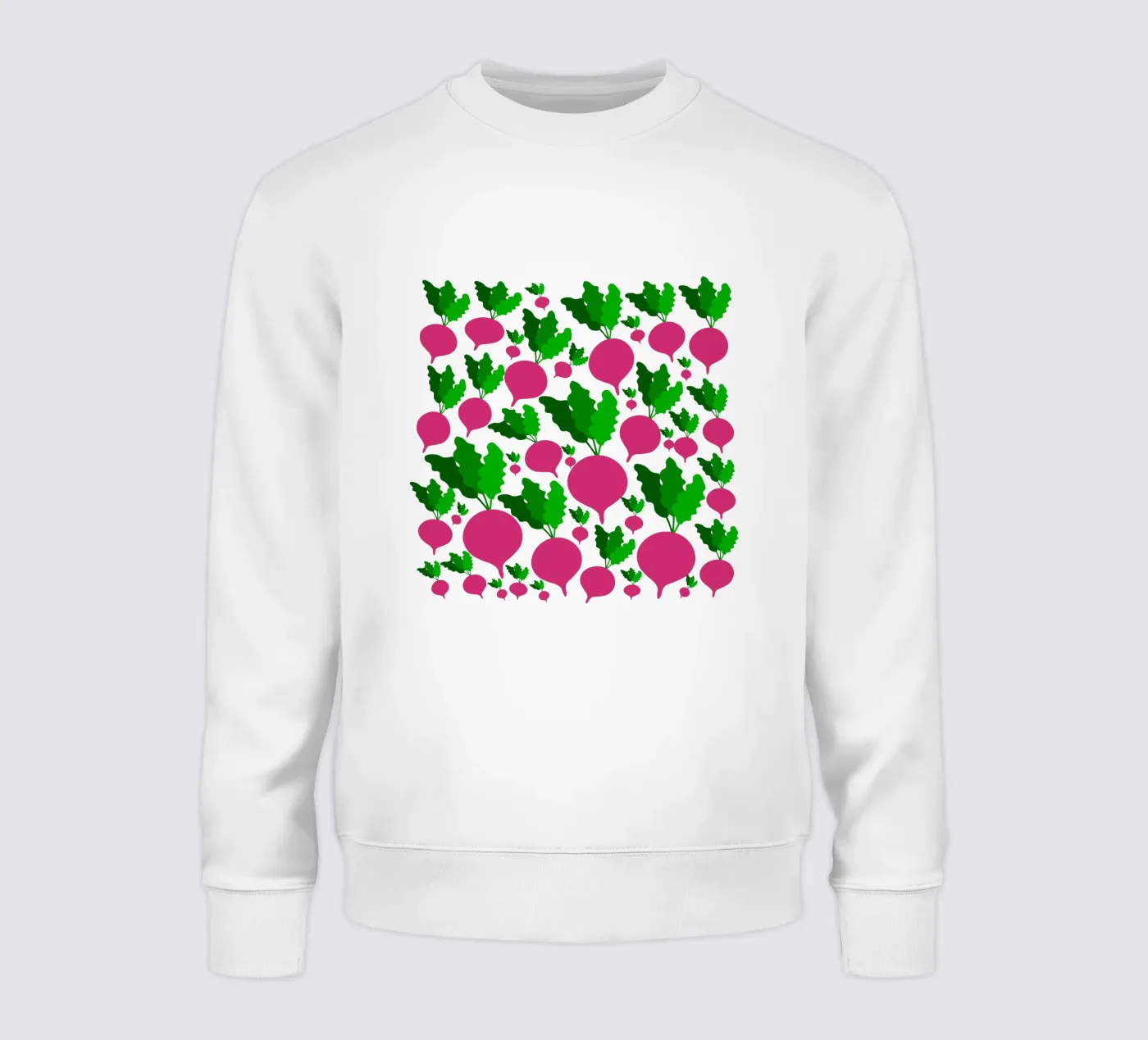 Radishes pattern felpa da baobabprintstore